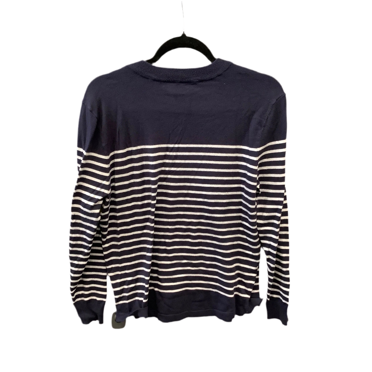 Top Long Sleeve By Pink Clover In Blue & White, Size: Xl