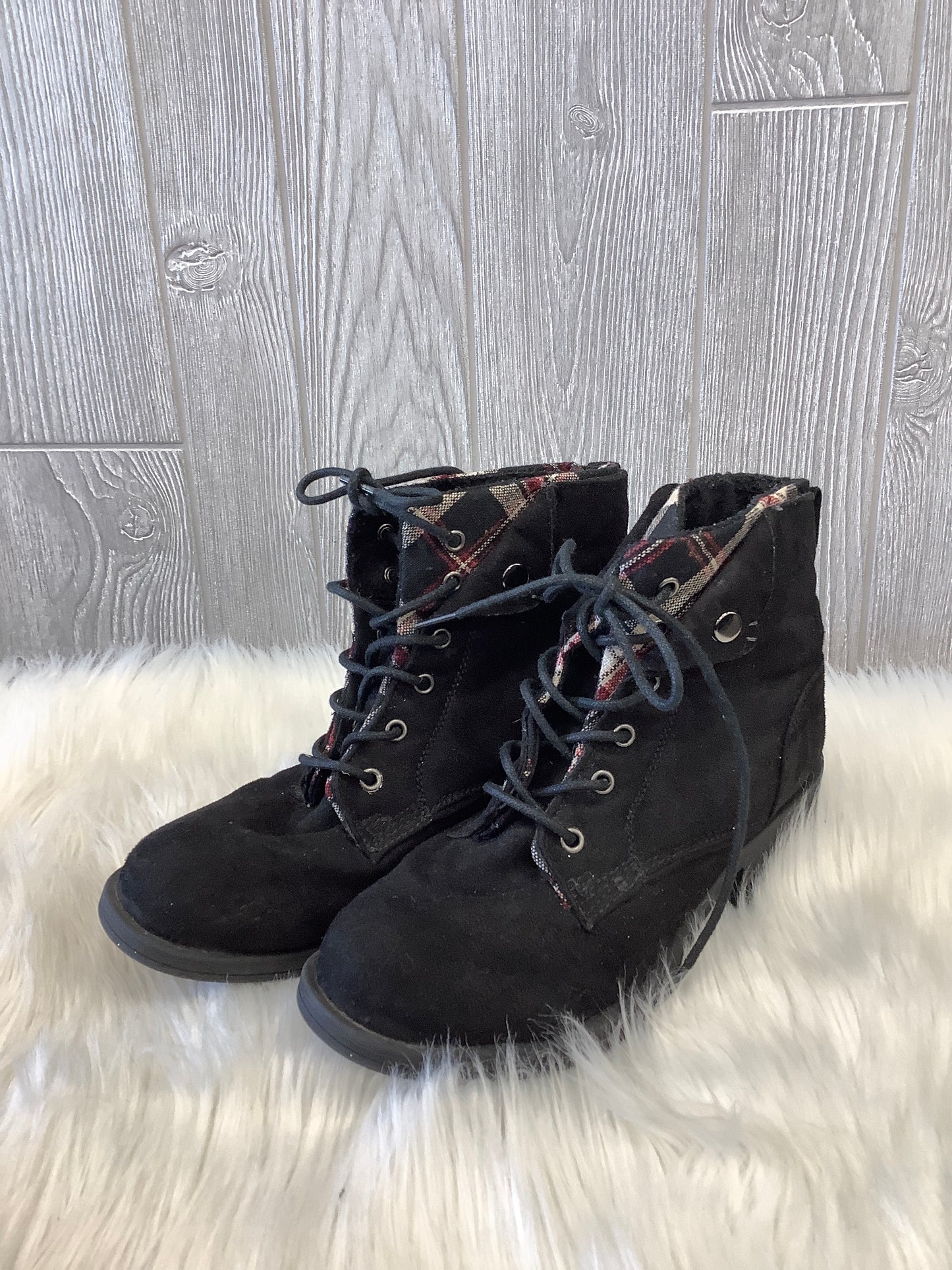 Boots Ankle Flats By Rock And Candy In Black, Size: 7