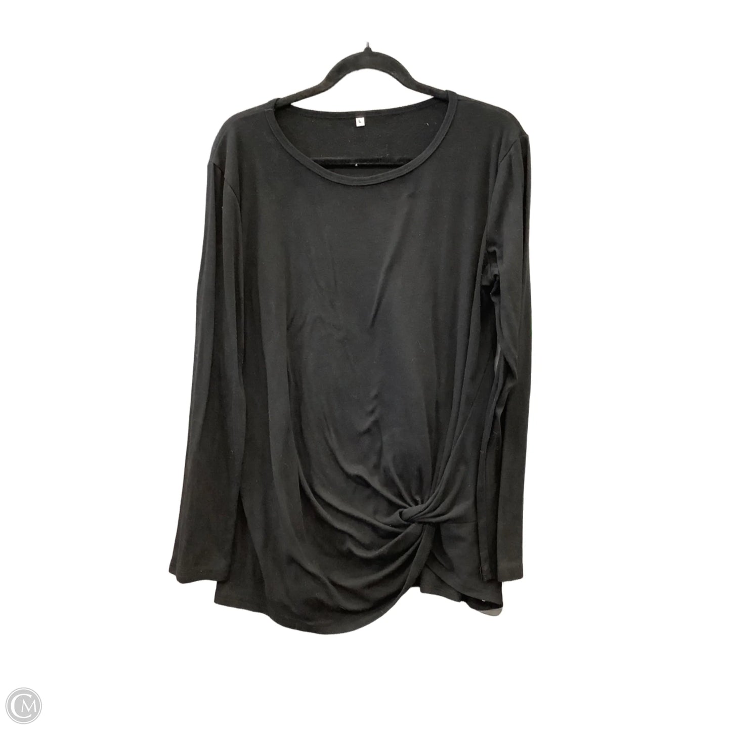 Top Long Sleeve By Clothes Mentor In Black, Size: L
