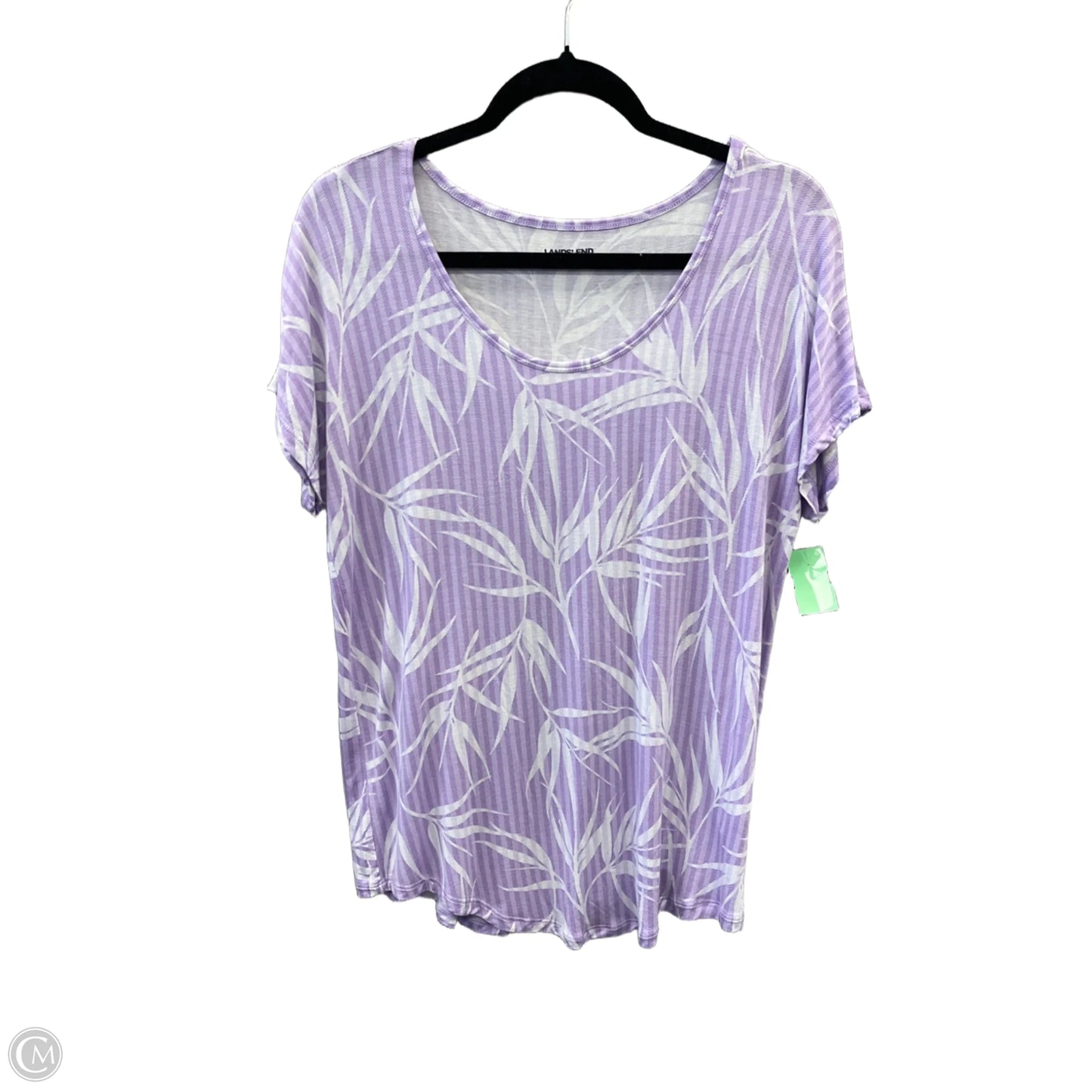 Top Short Sleeve By Lands End In Purple, Size: S