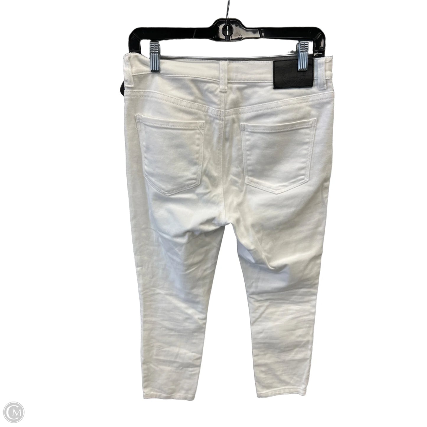 Jeans Cropped By Dkny In White Denim, Size: 4