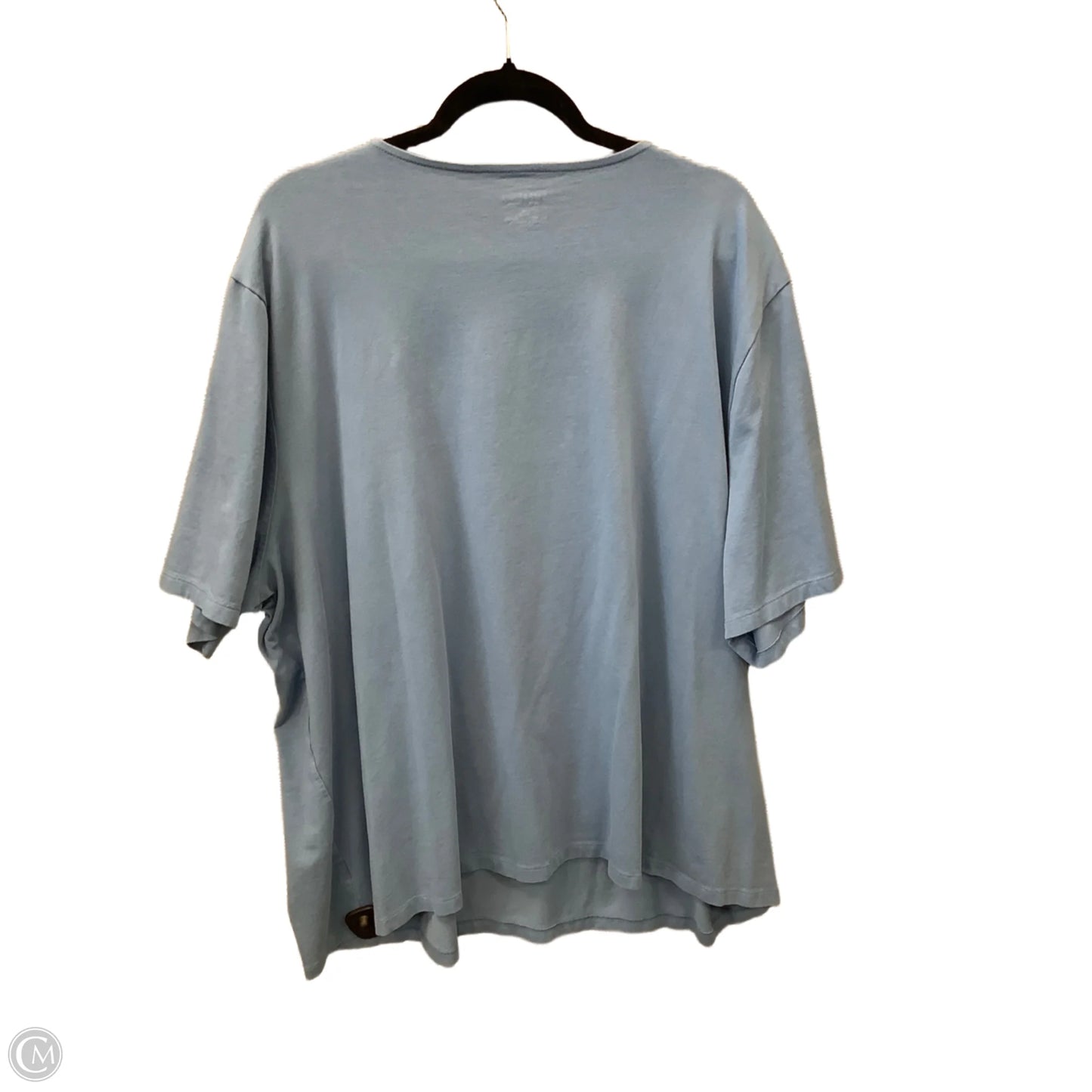 Top Short Sleeve Basic By Clothes Mentor In Blue, Size: 3x