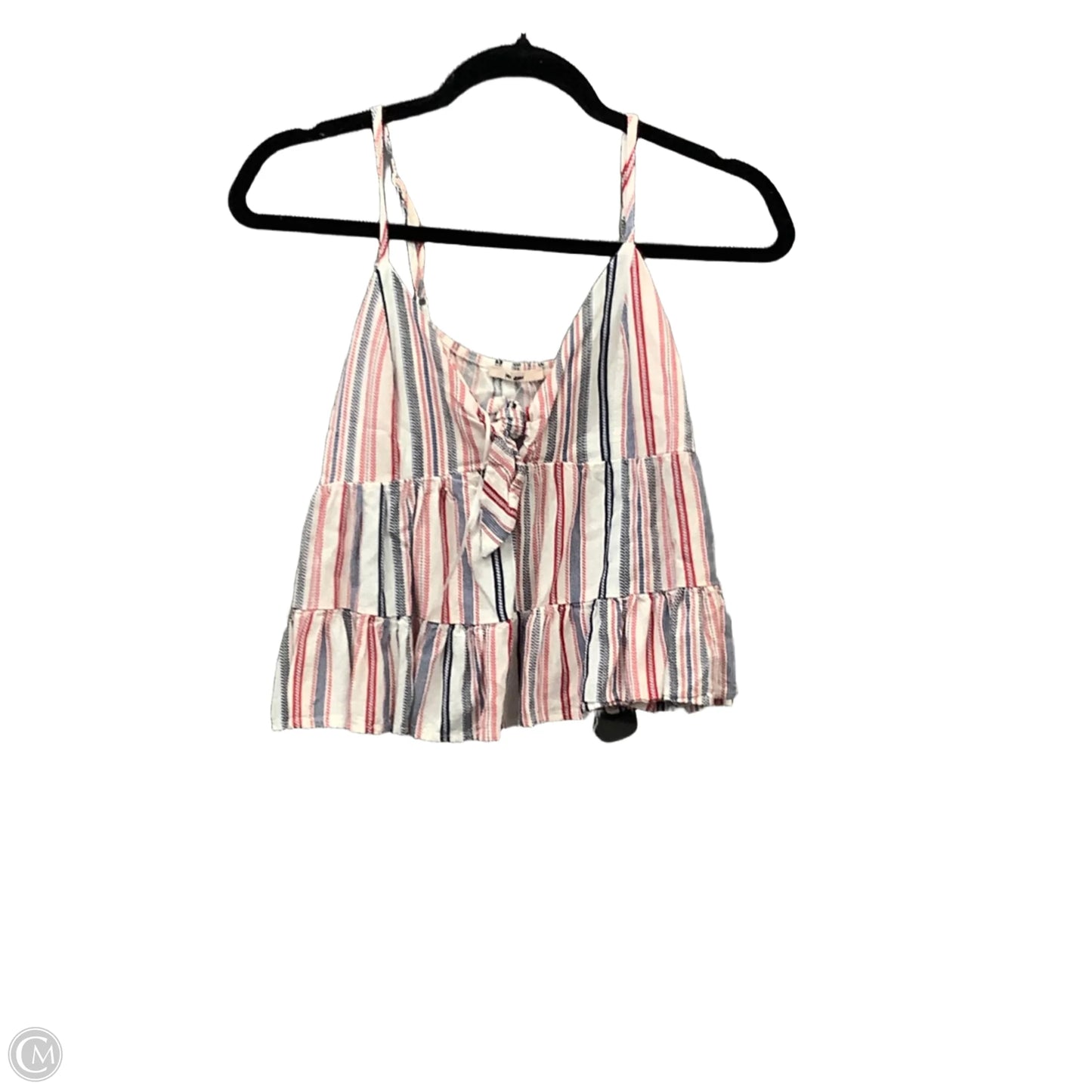 Top Sleeveless By Mi Ami In Blue & Red & White, Size: S