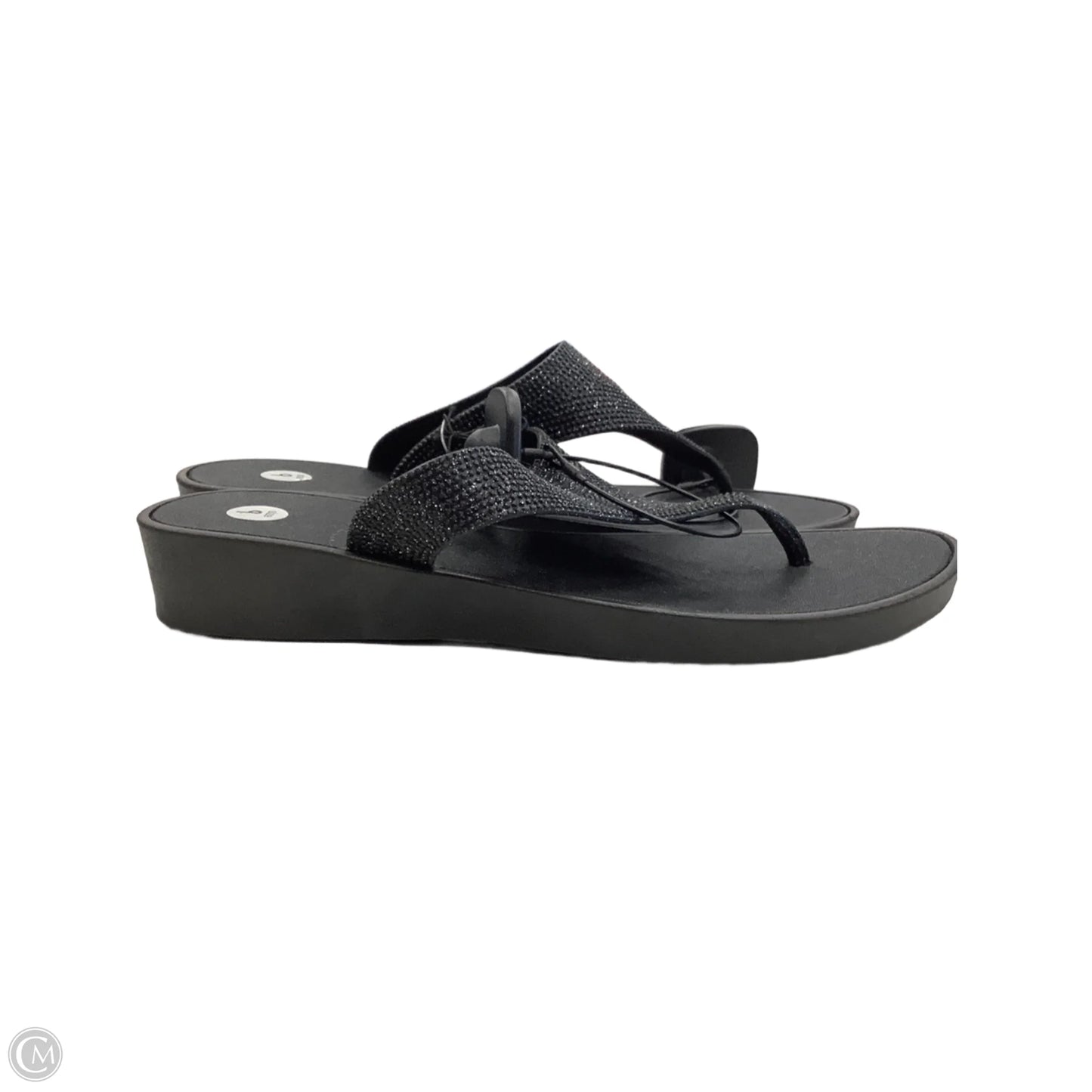 Sandals Flip Flops By Luxe In Black, Size: 9