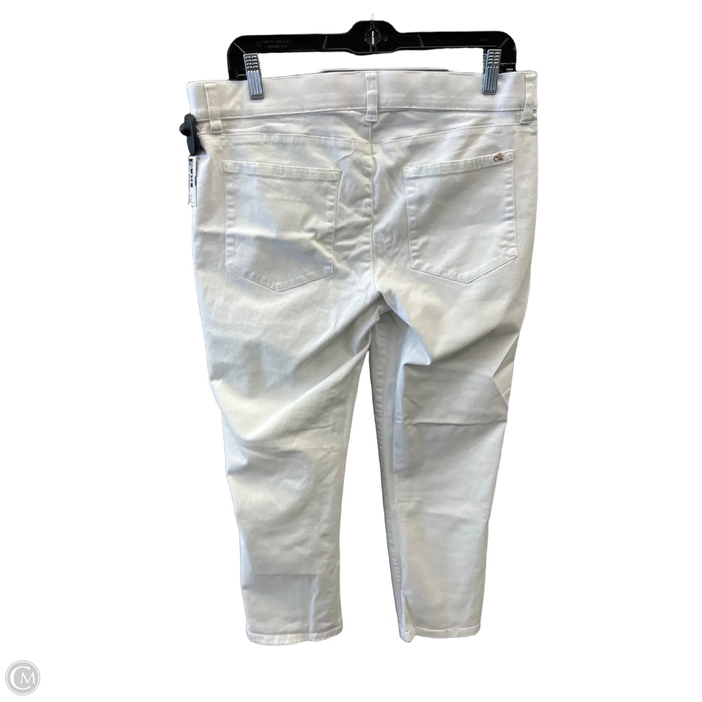Pants Cropped By Calvin Klein In White, Size: 12