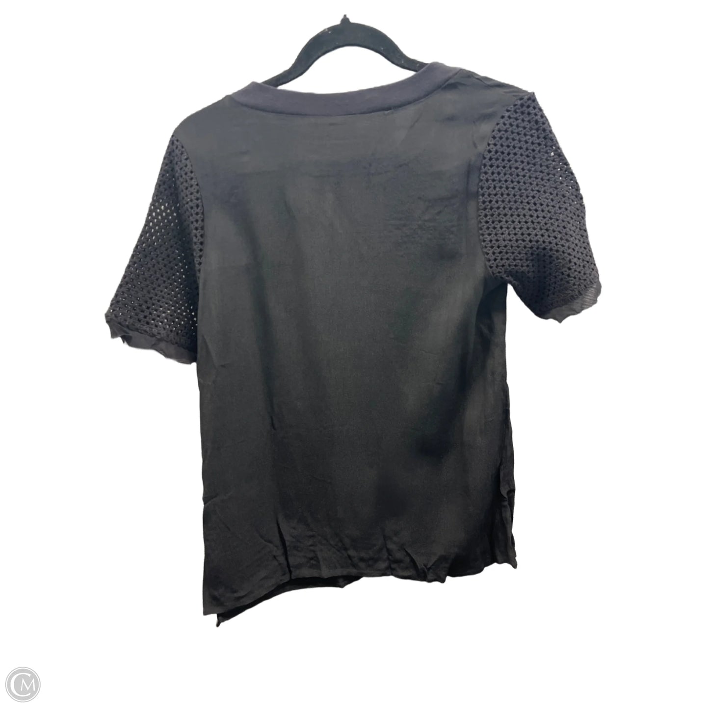 Top Short Sleeve By Clothes Mentor In Black, Size: S