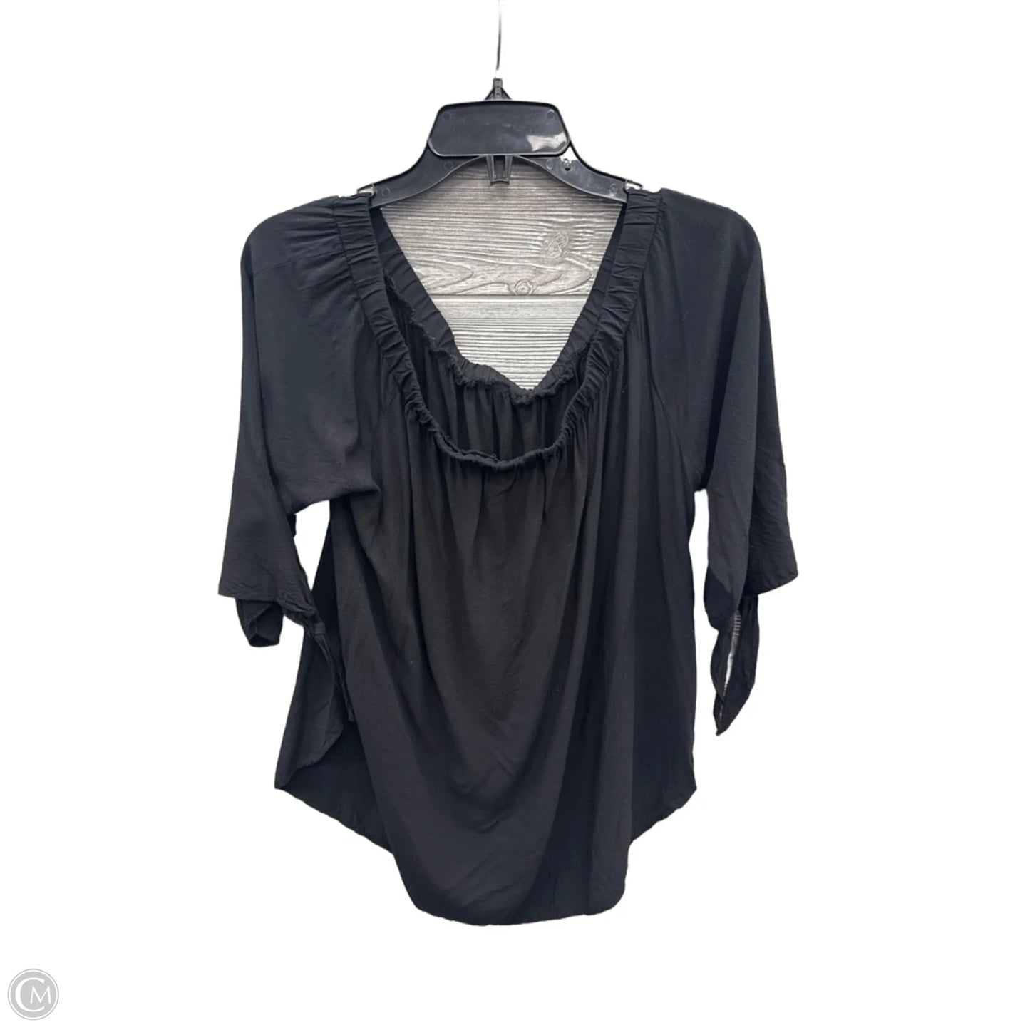 Top Short Sleeve By Cme In Black, Size: Xl