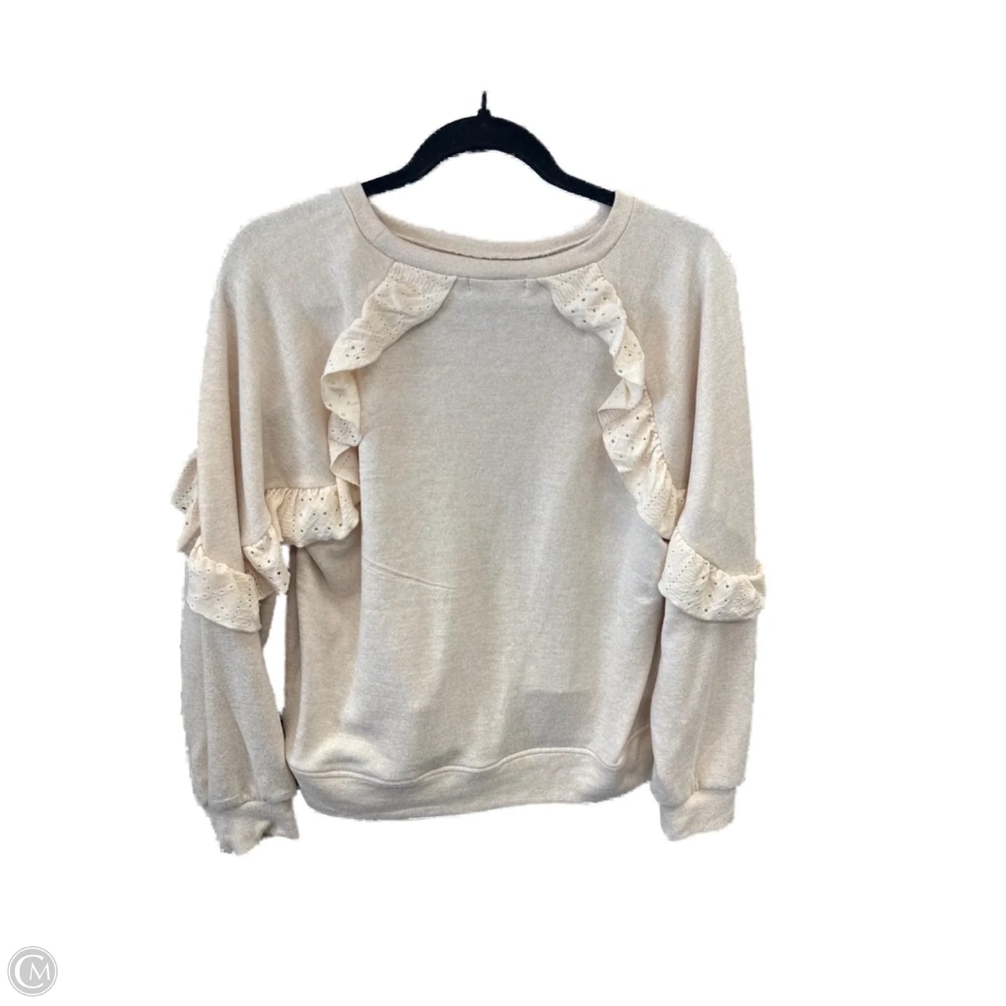 Top Long Sleeve By 89th And Madison In Beige, Size: M