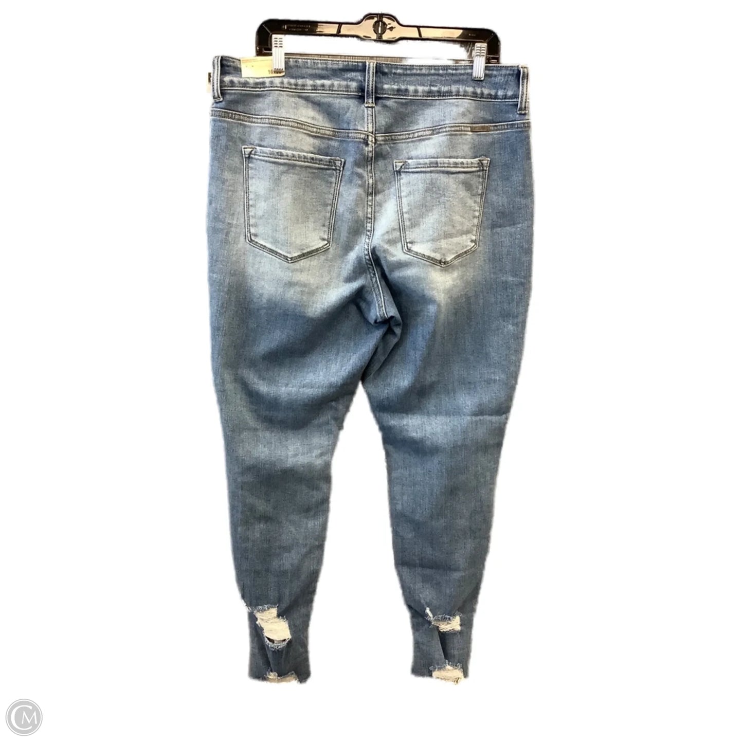 Jeans Skinny By Kancan In Blue Denim, Size: 16