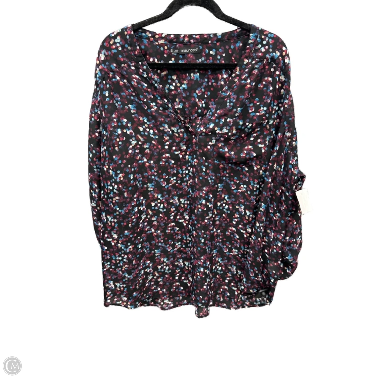 Top Long Sleeve By Maurices In Black, Size: 3x