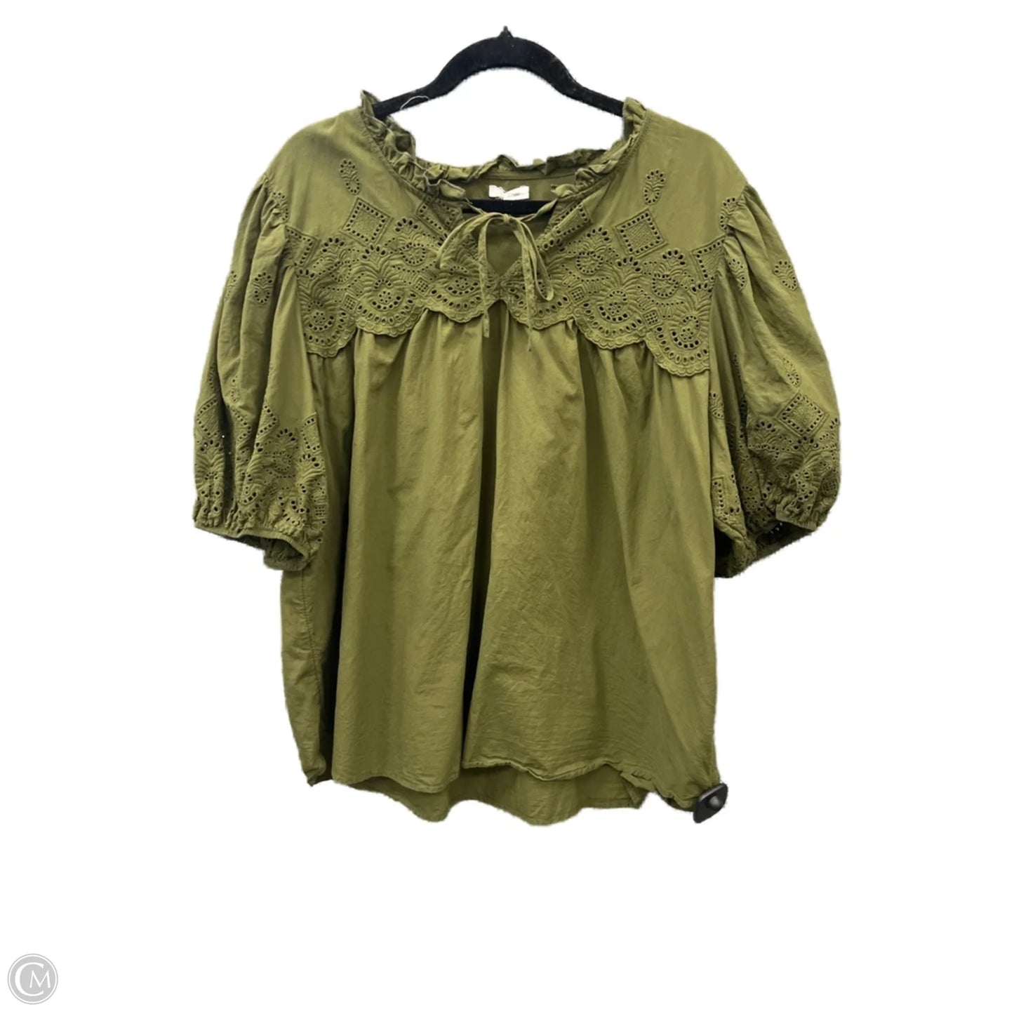 Top Short Sleeve By Maurices In Green, Size: 3x