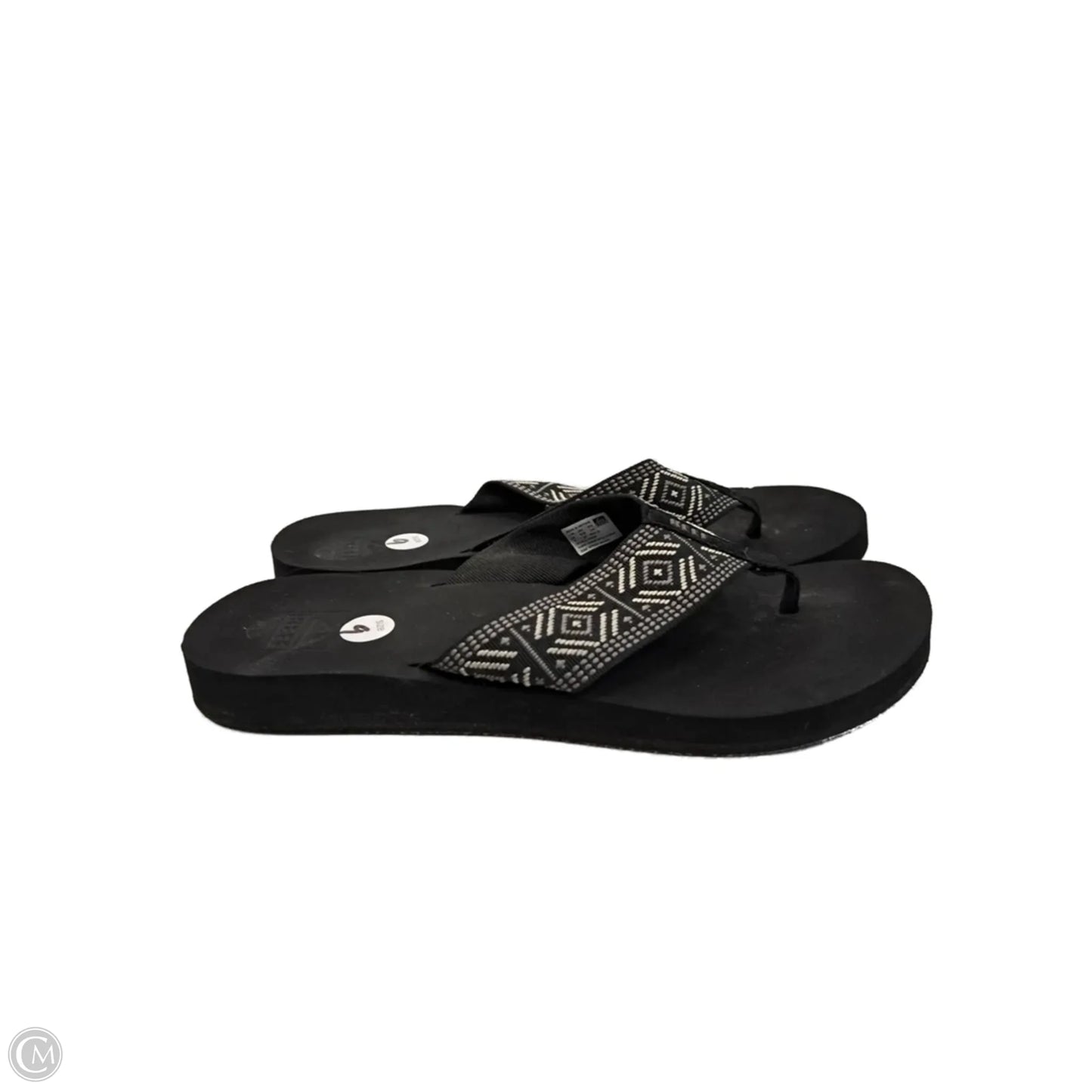 Sandals Flip Flops By Reef In Black, Size: 9