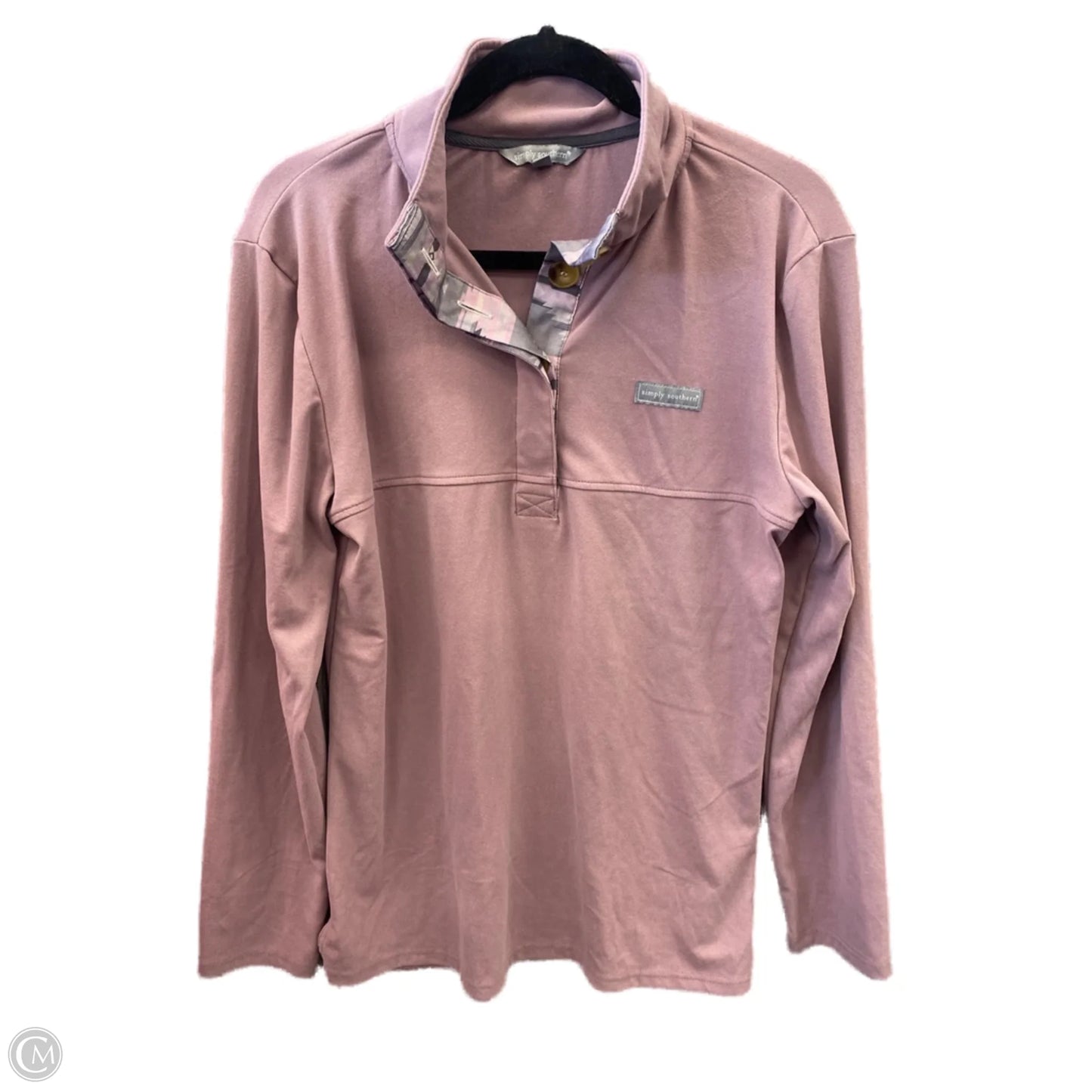 Top Long Sleeve By Simply Southern In Purple, Size: M