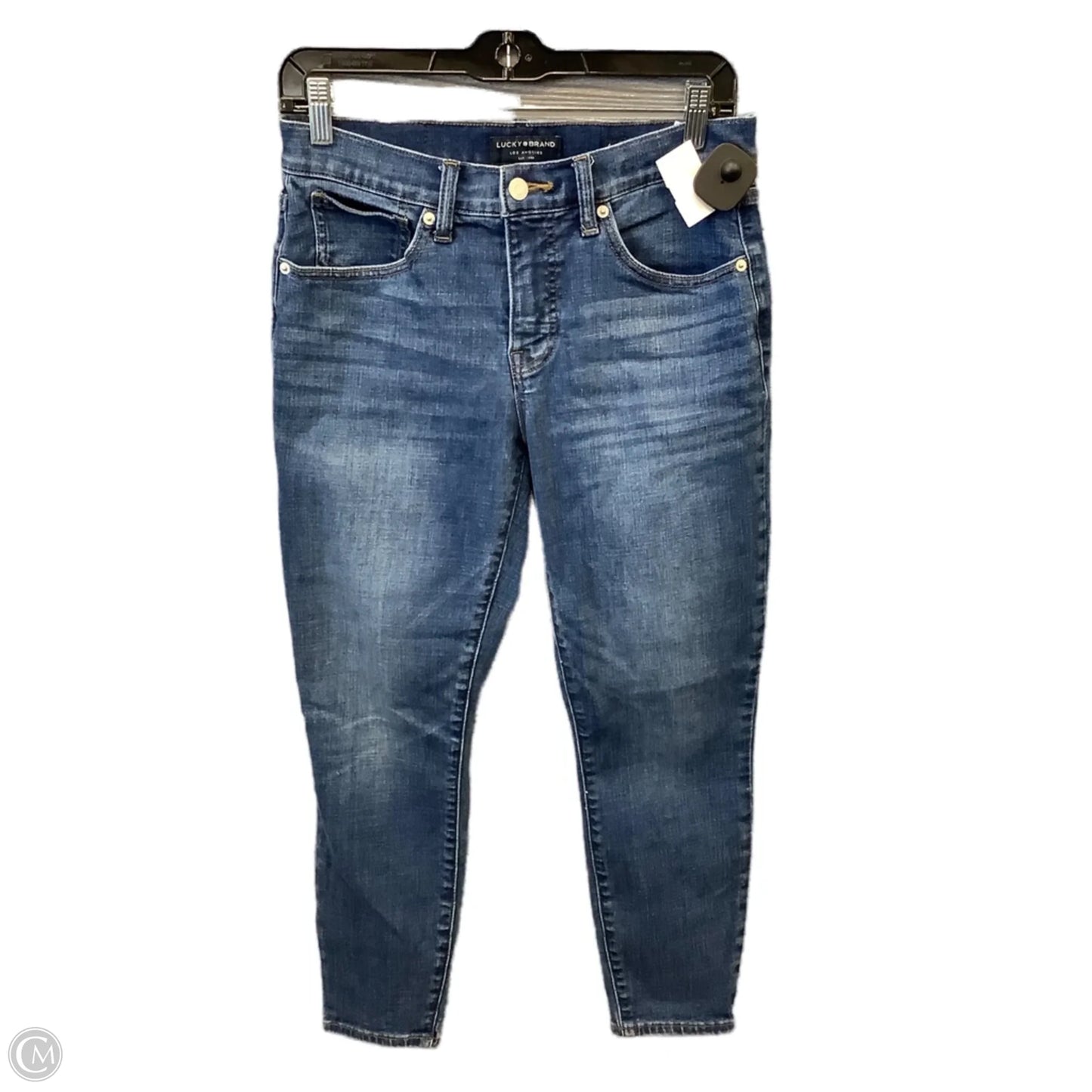 Jeans Cropped By Lucky Brand In Blue Denim, Size: 6