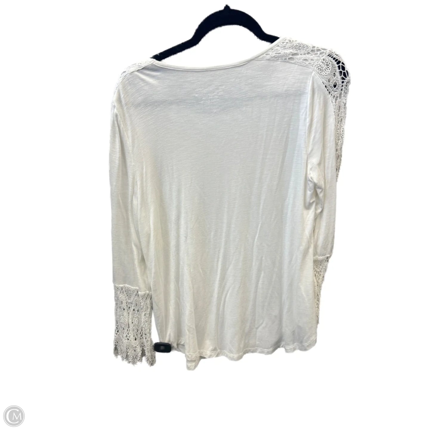 Top Long Sleeve By Chicos In White, Size: M