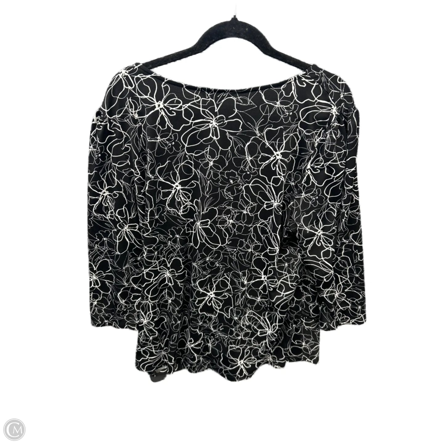 Top Long Sleeve By Apt 9 In Black, Size: Xxl