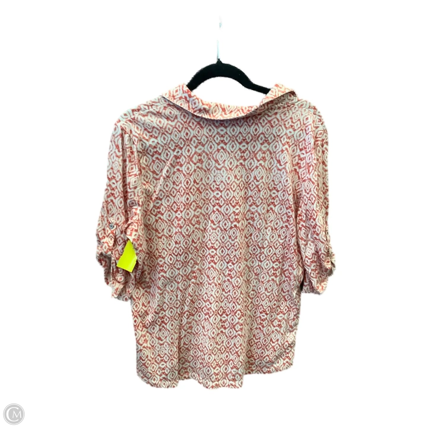 Top 3/4 Sleeve By Emily Daniels In Red, Size: L