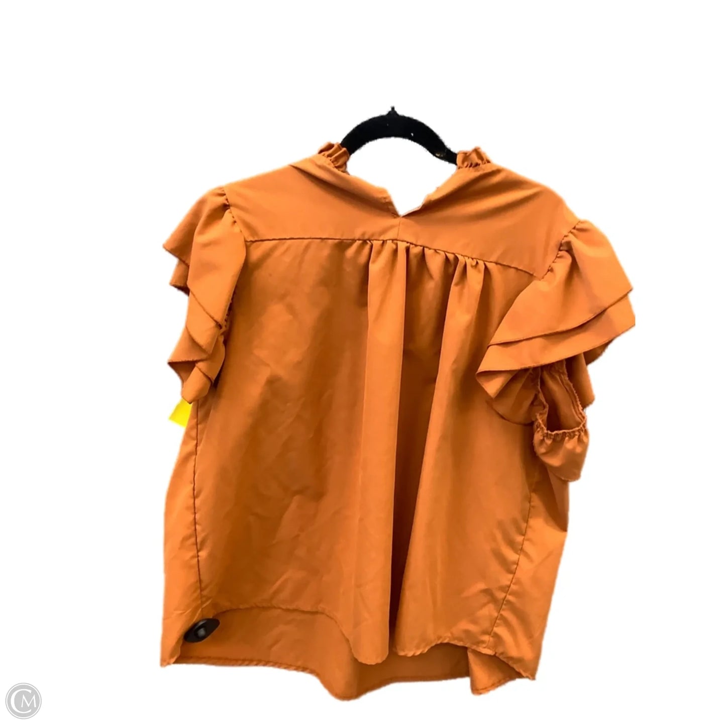 Top Short Sleeve By Shein In Orange, Size: 2x