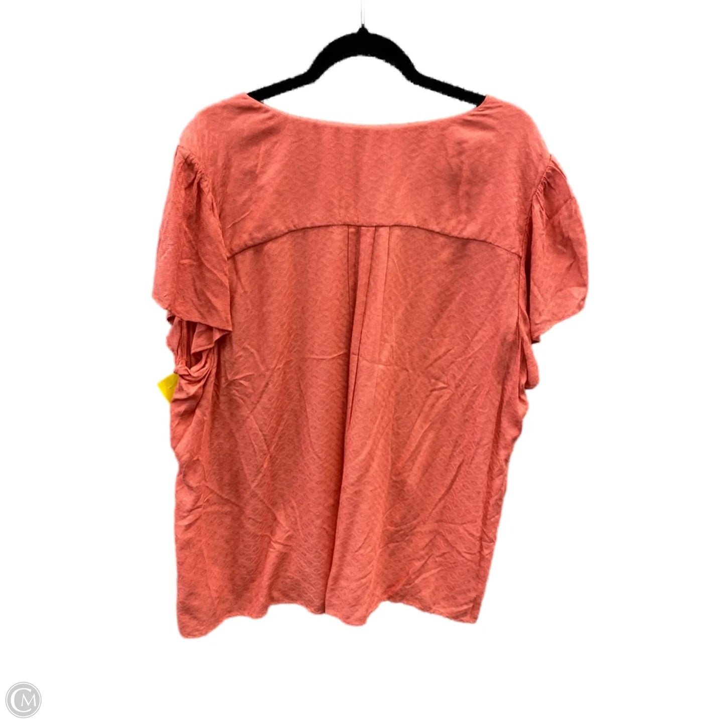 Top Short Sleeve By Cj Banks In Orange, Size: 3x