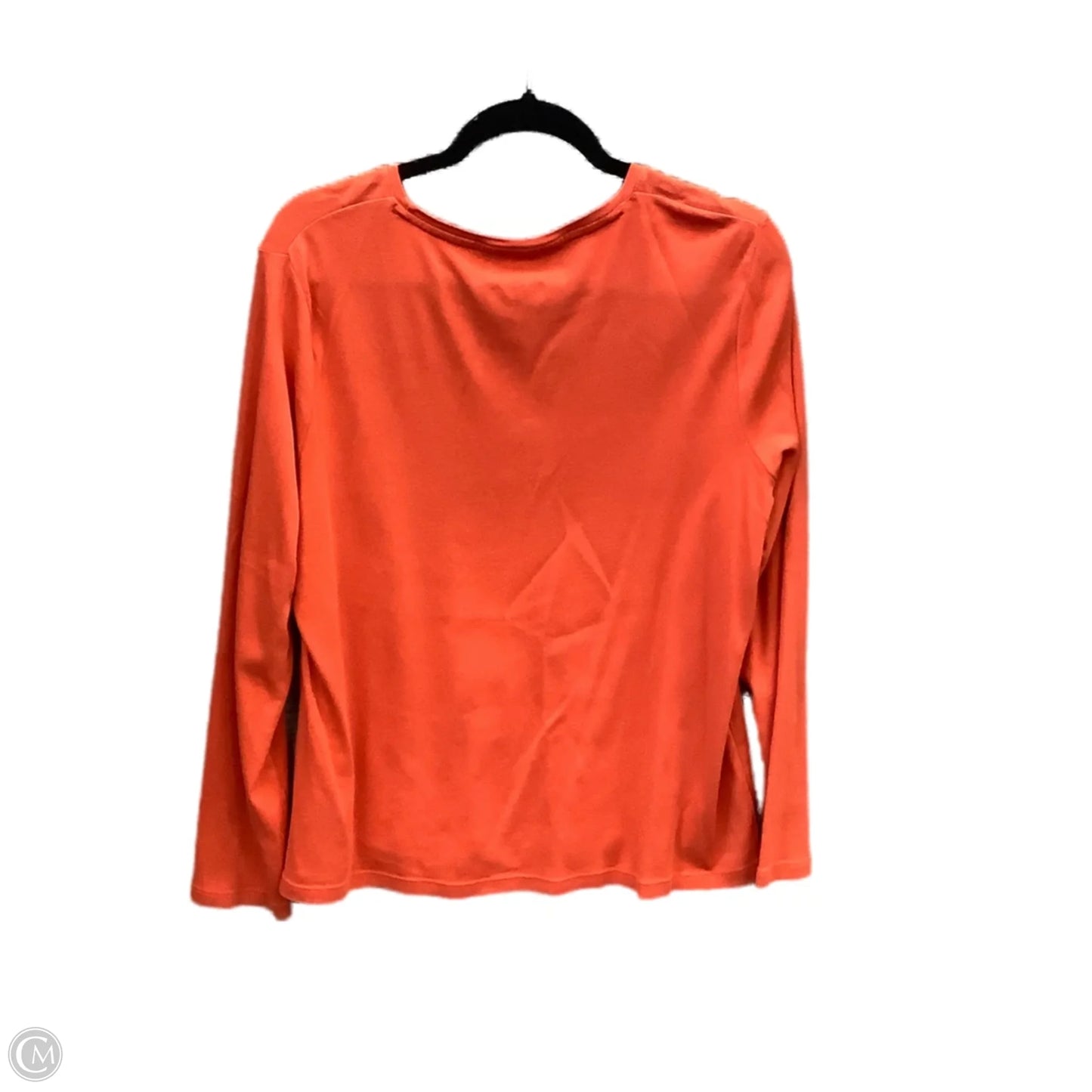 Top Long Sleeve Basic By Talbots In Orange, Size: Xl