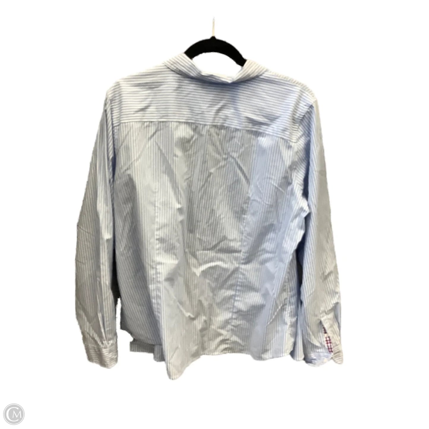 Top Long Sleeve By L.l. Bean In Blue & White, Size: Xl