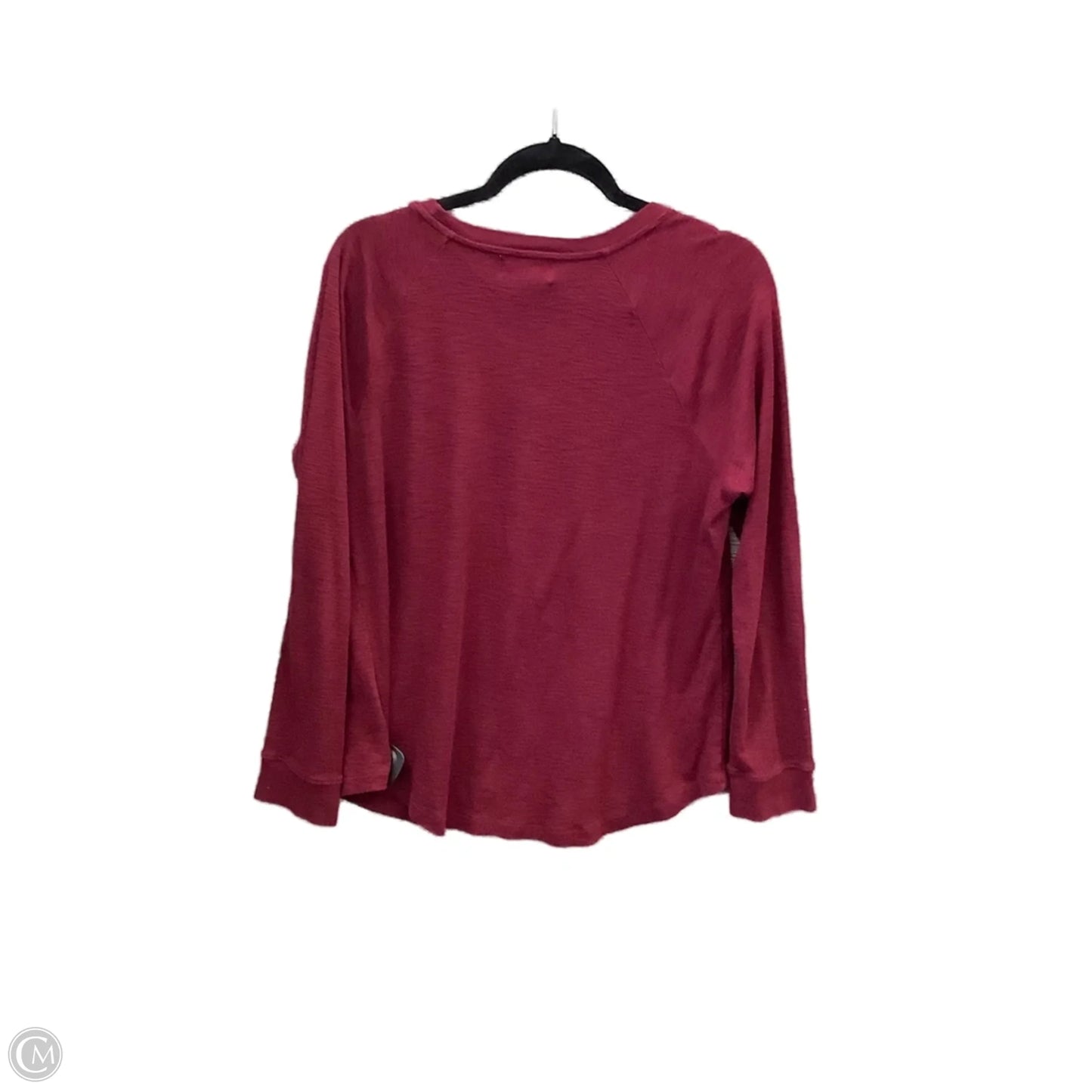 Top Long Sleeve Basic By Liz Claiborne In Maroon, Size: L