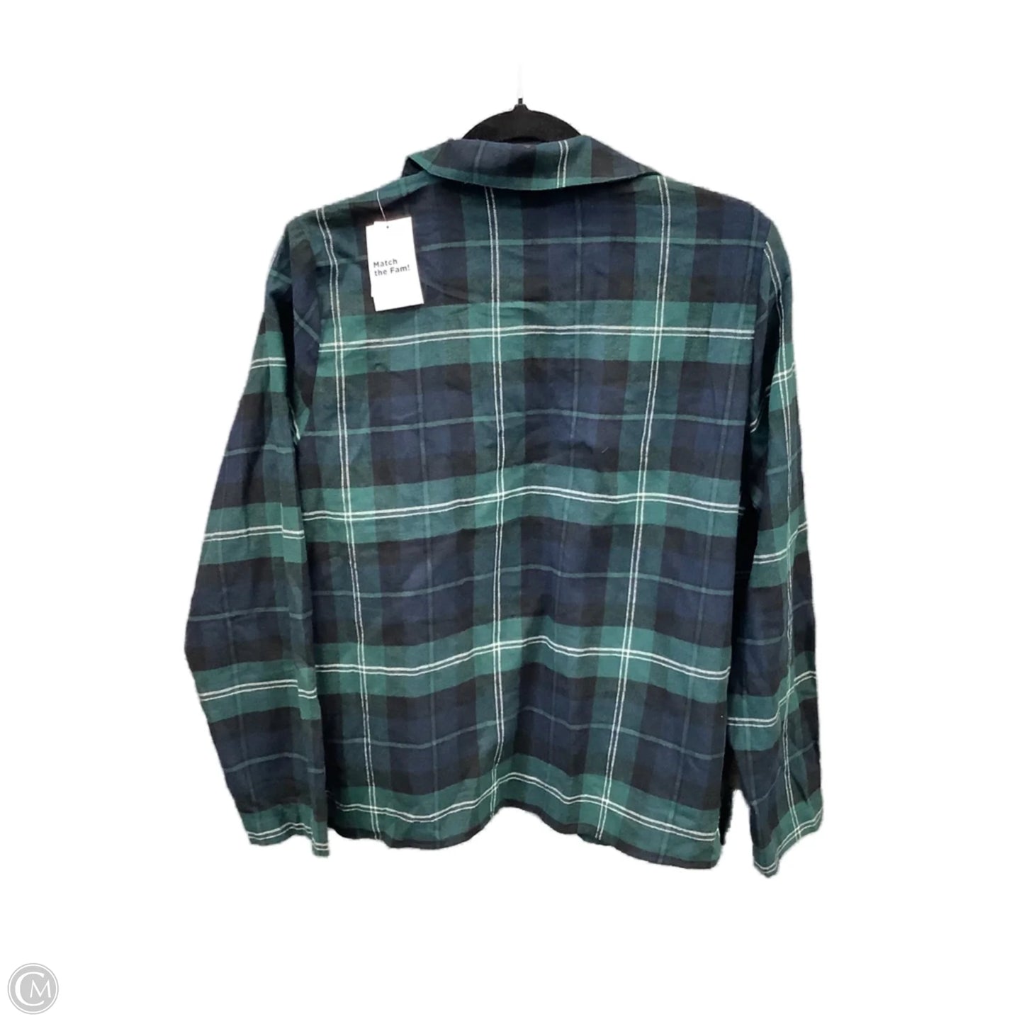 Top Long Sleeve By Old Navy In Plaid Pattern, Size: M