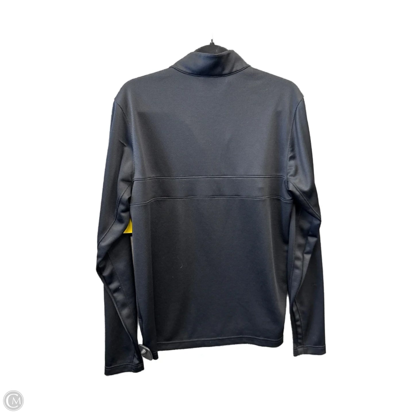 Athletic Top Long Sleeve Collar By Nike Apparel In Black, Size: S