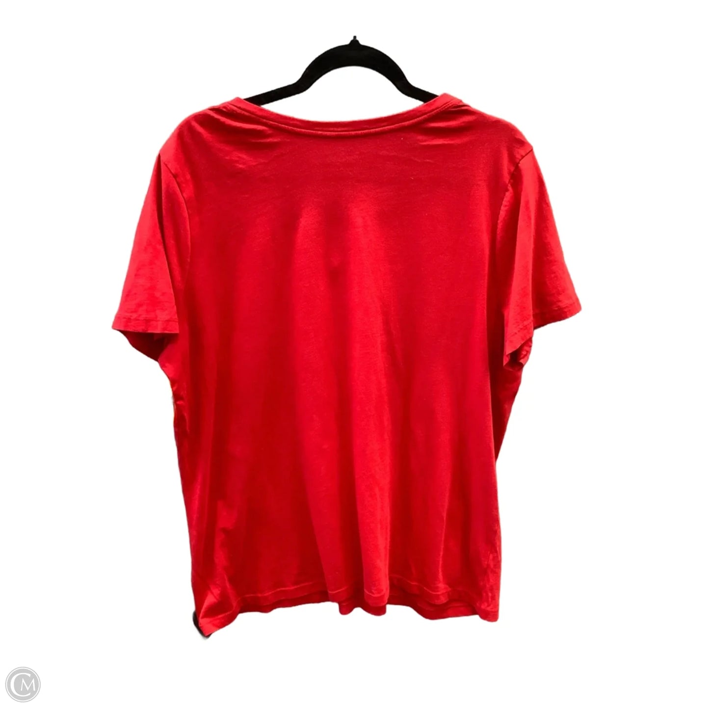 Top Short Sleeve Basic By Time And Tru In Red, Size: Xxl