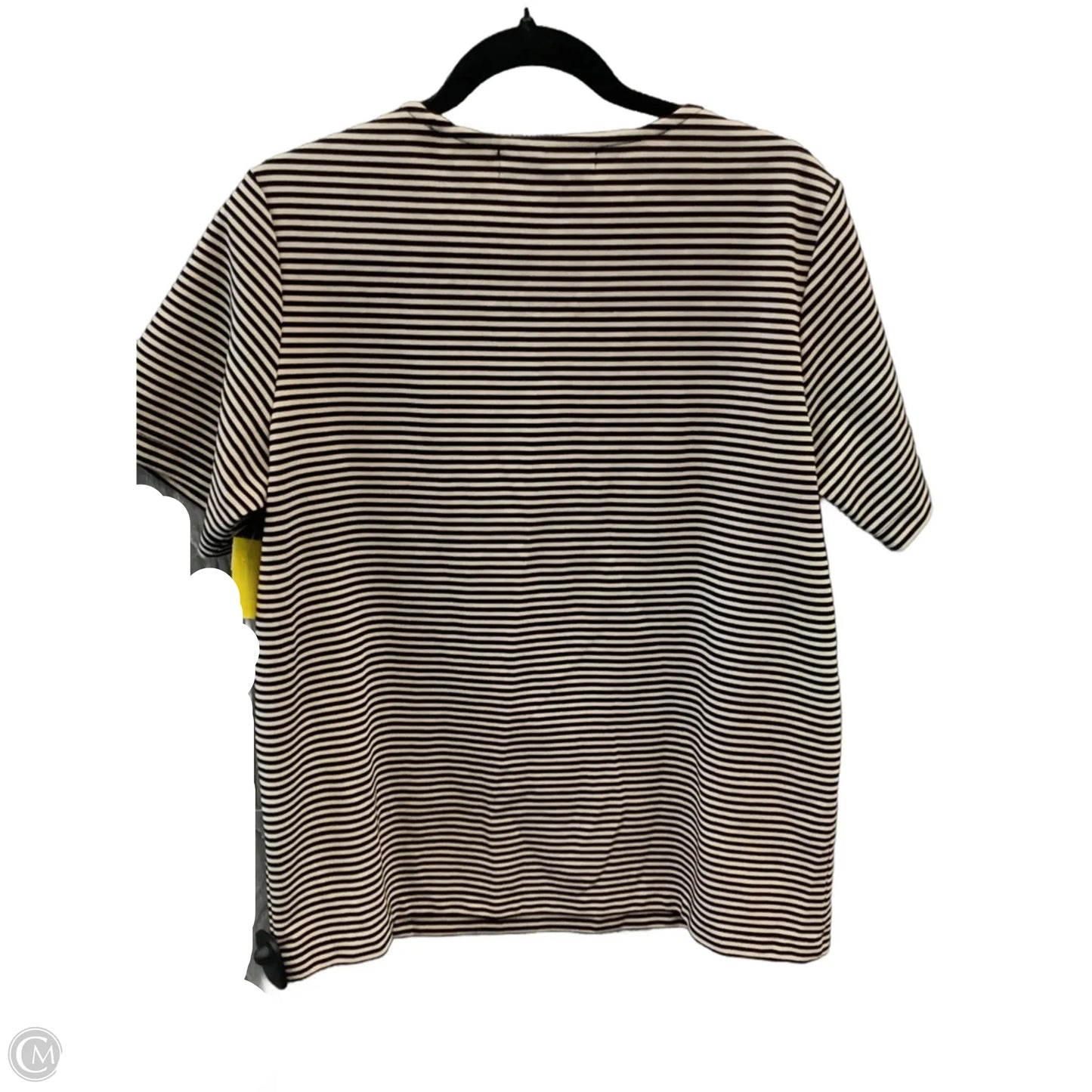 Top Short Sleeve By Jessica Holbrook In Striped Pattern, Size: L