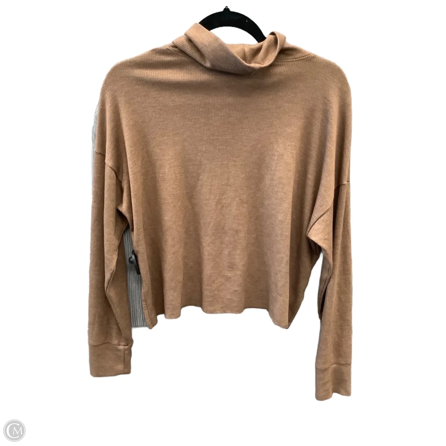 Top Long Sleeve By American Eagle In Brown, Size: Xs