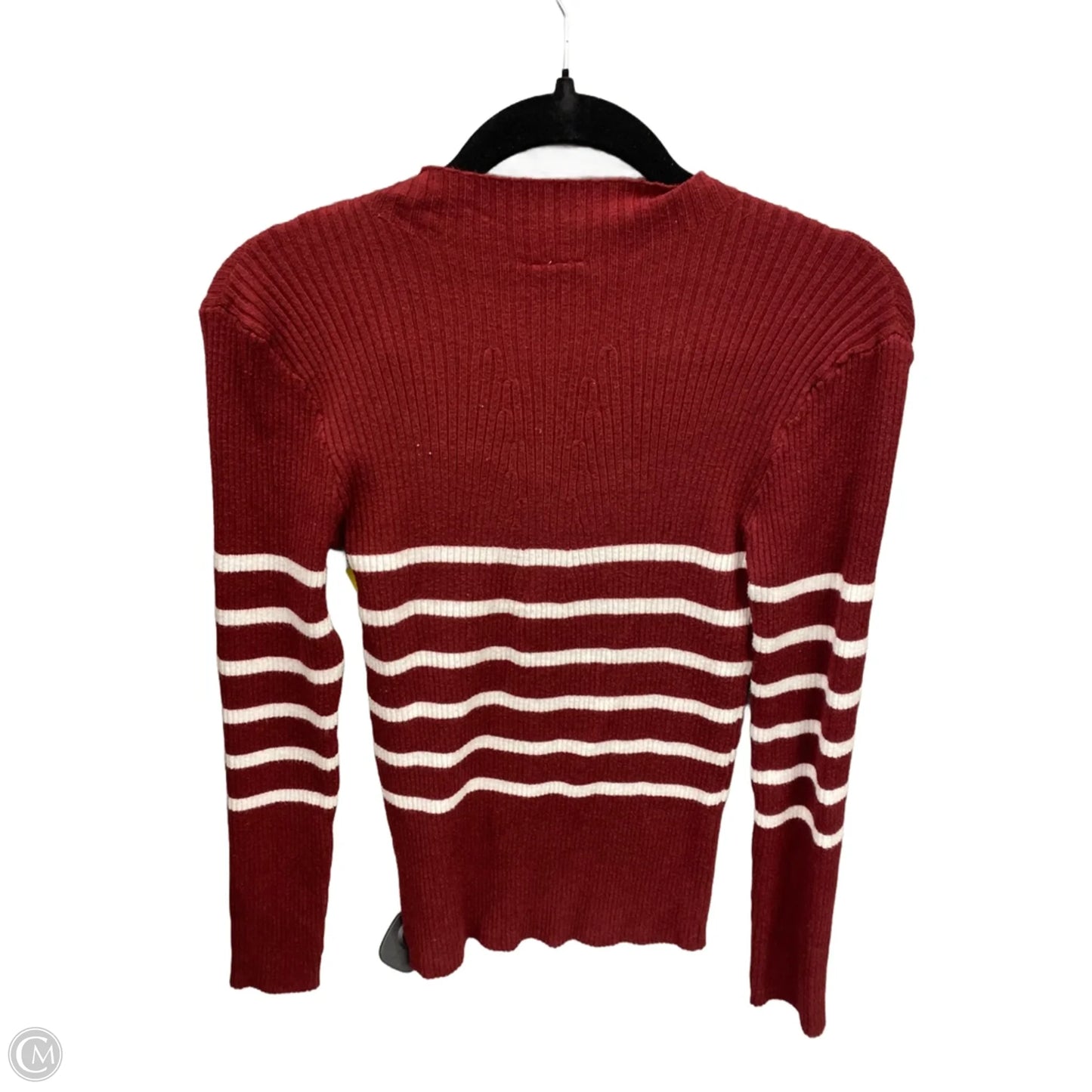 Top Long Sleeve By Grace + Karma In Maroon, Size: L