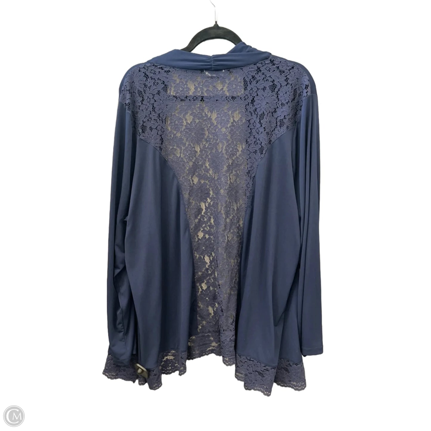 Cardigan By Susan Graver In Navy, Size: 3x