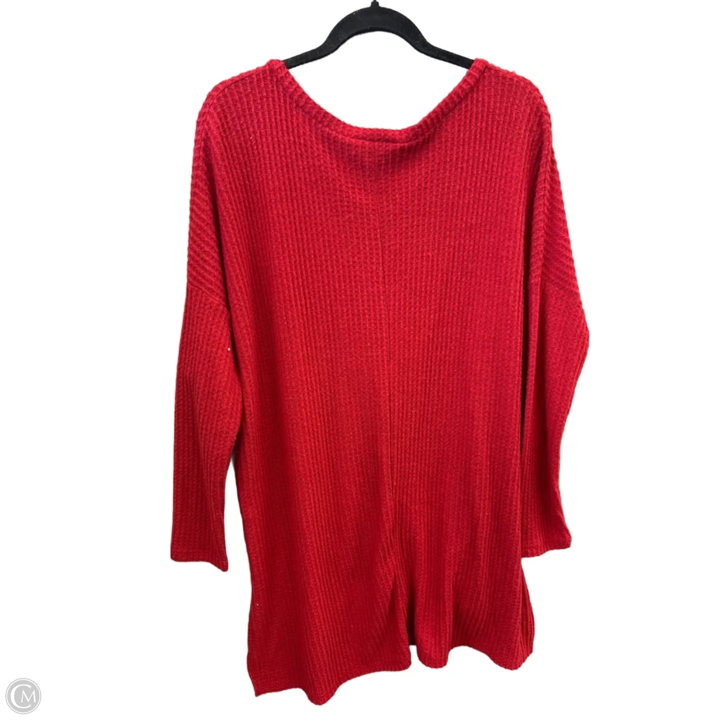 Top Long Sleeve By Zenana In Red, Size: M