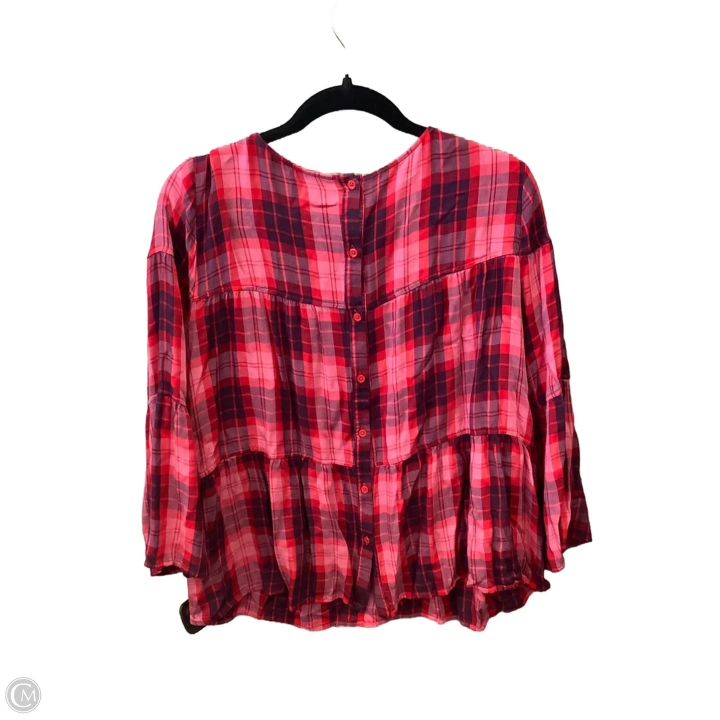 Top Long Sleeve By Ana In Red, Size: L
