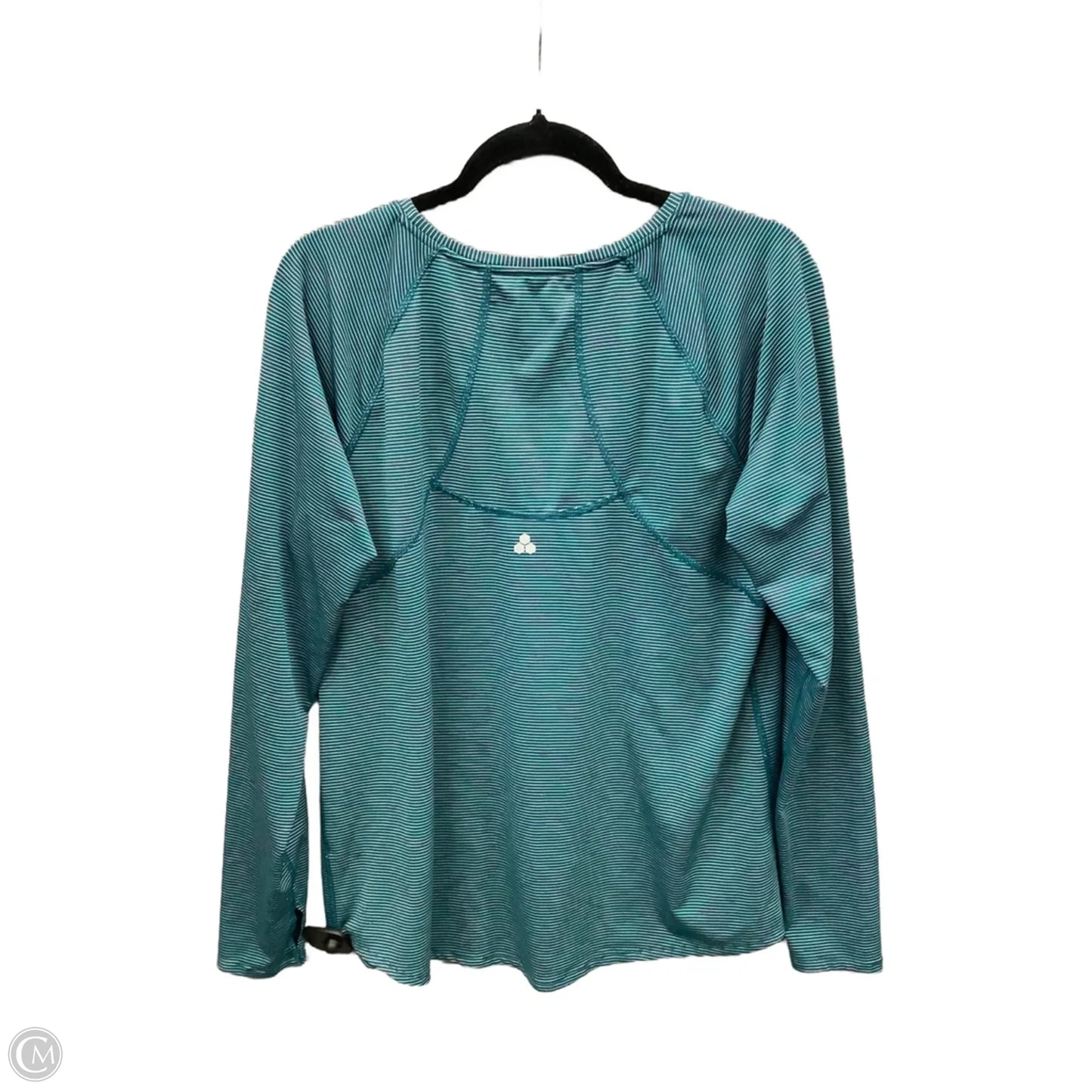 Athletic Top Long Sleeve Crewneck By Tek Gear In Green, Size: L