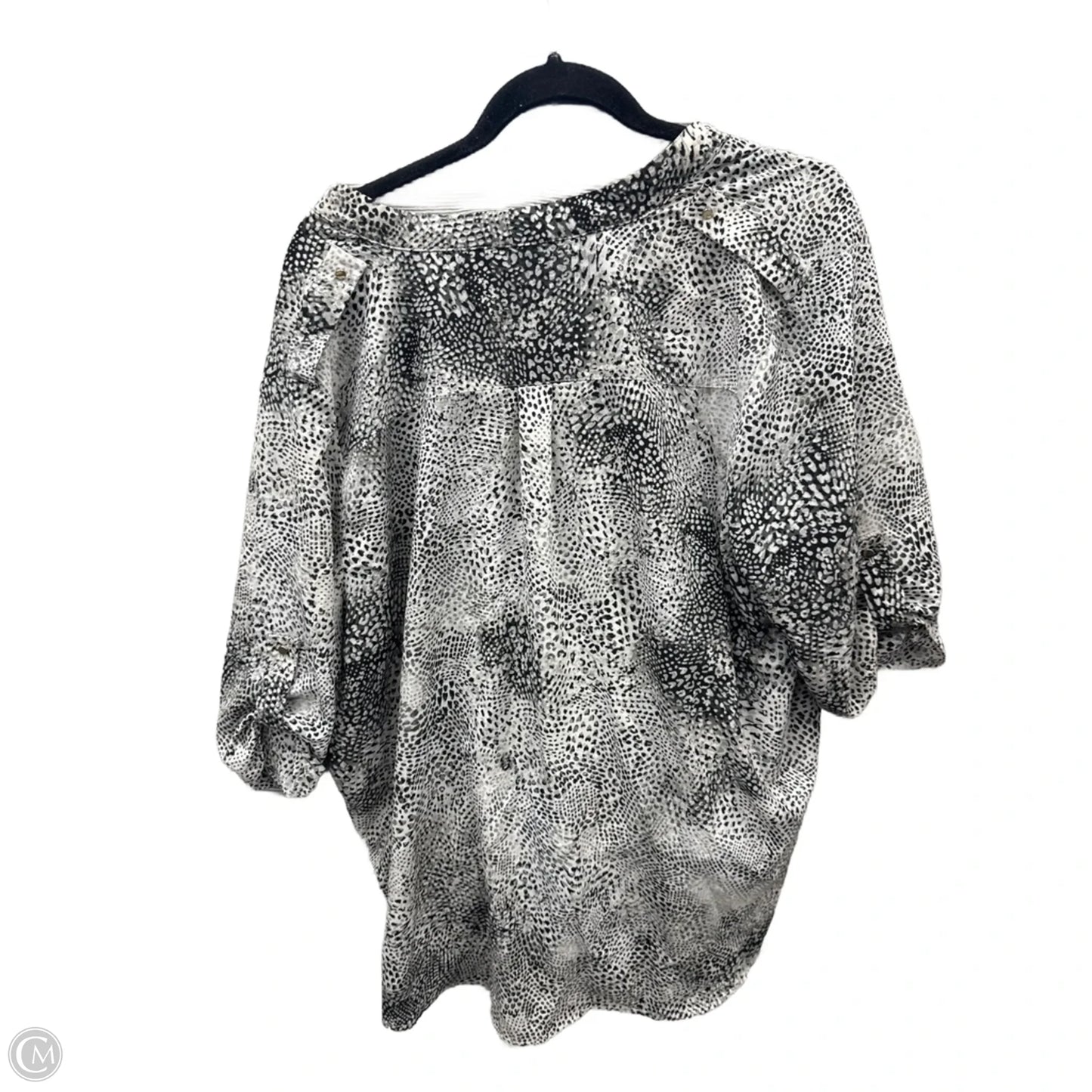 Blouse Short Sleeve By Apt 9 In Grey, Size: 2x