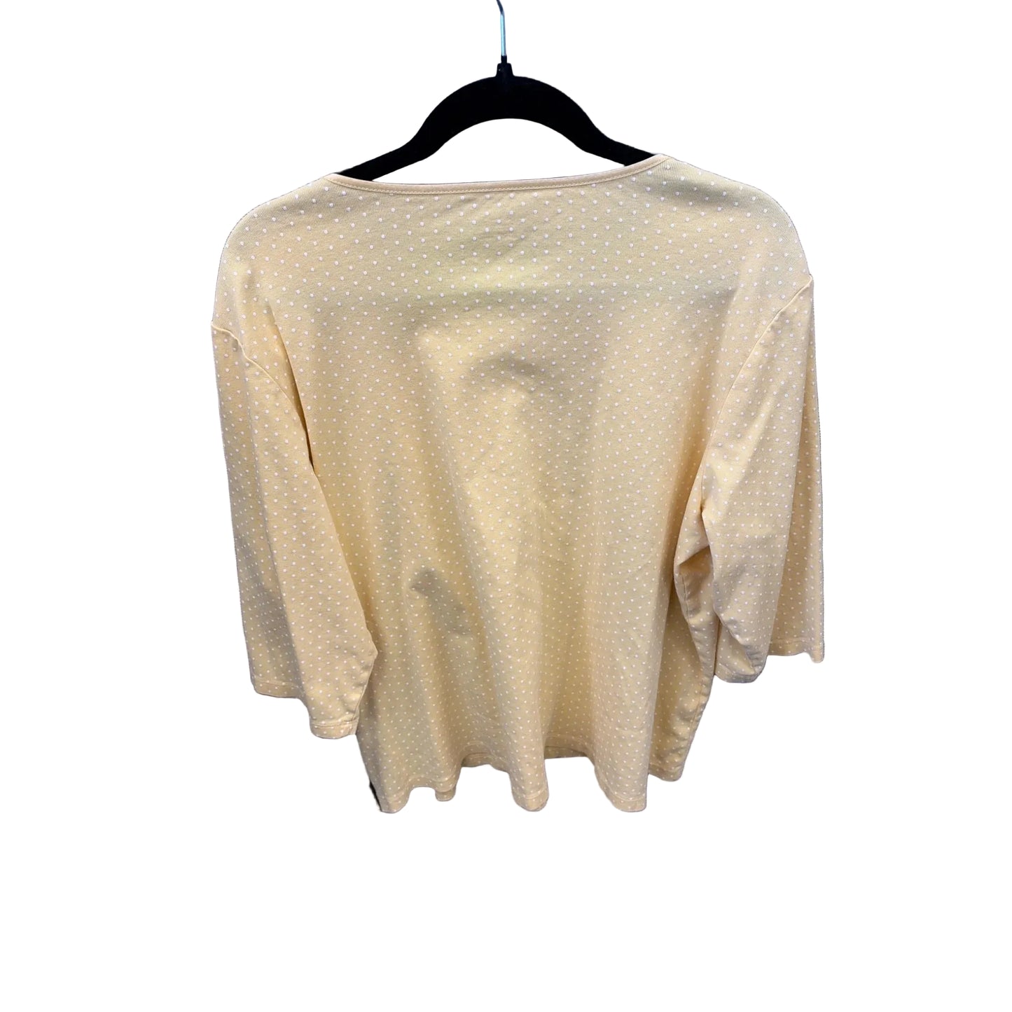 Top 3/4 Sleeve By Cj Banks In Yellow, Size: 2x