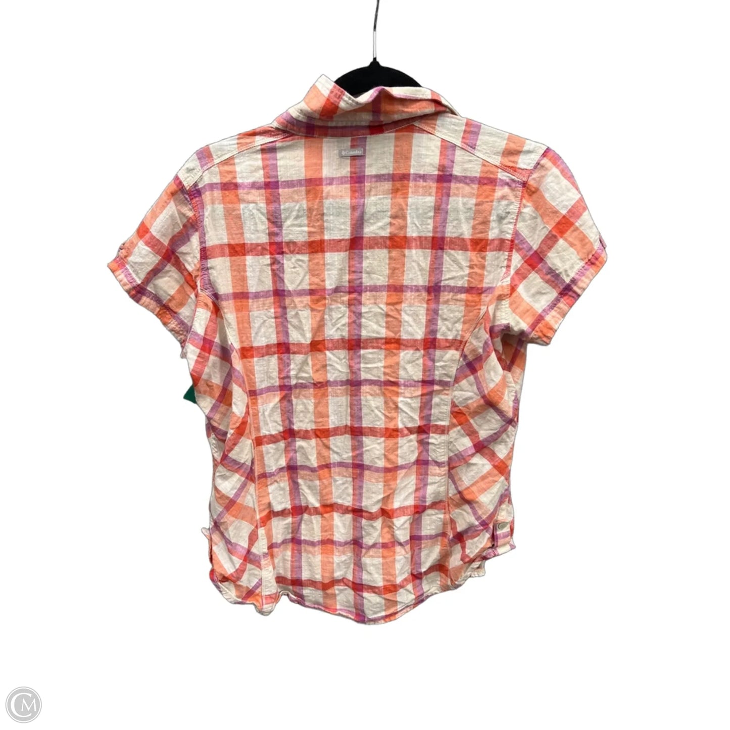 Top Short Sleeve By Columbia In Orange & Pink, Size: L