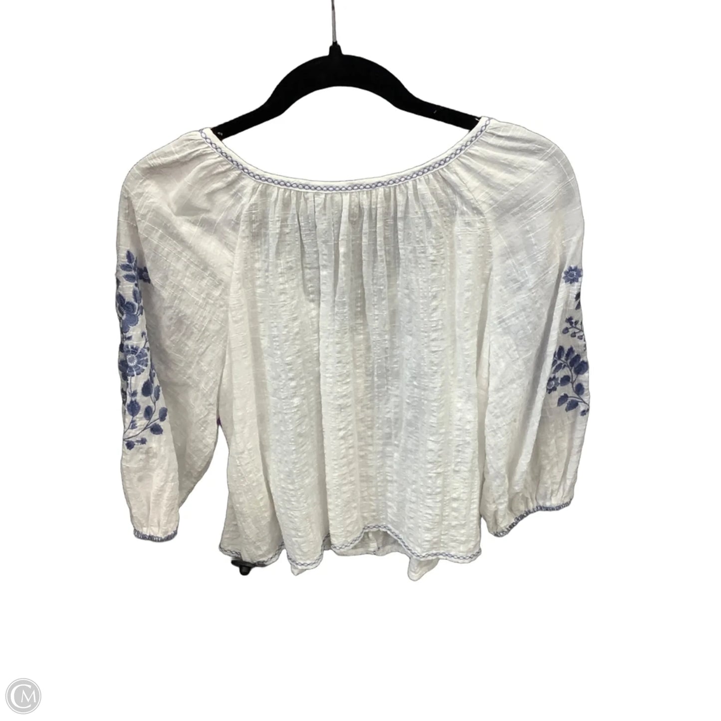 Top 3/4 Sleeve By Max Studio In White, Size: S