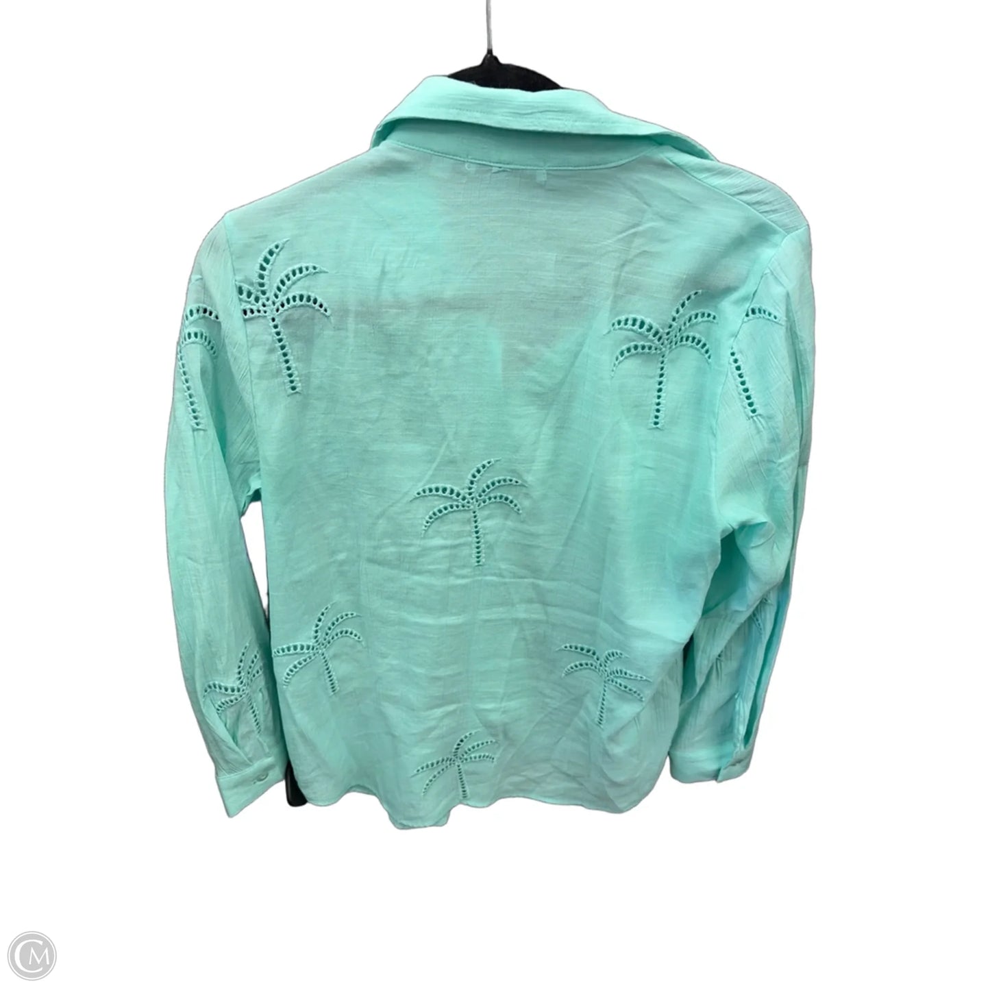 Top Long Sleeve By Notations In Green, Size: M