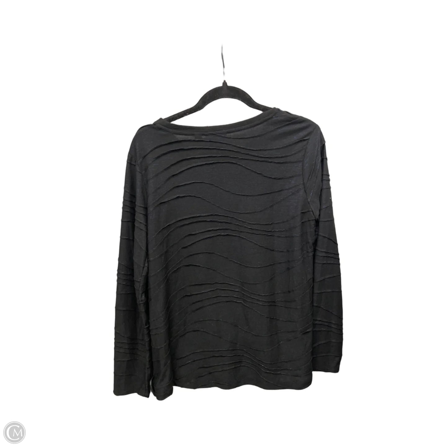 Top Long Sleeve By Simply Vera In Black & Blue, Size: L