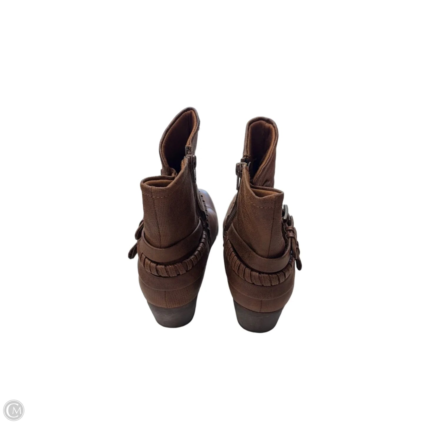 Boots Mid-calf Flats By Bare Traps In Brown, Size: 7.5