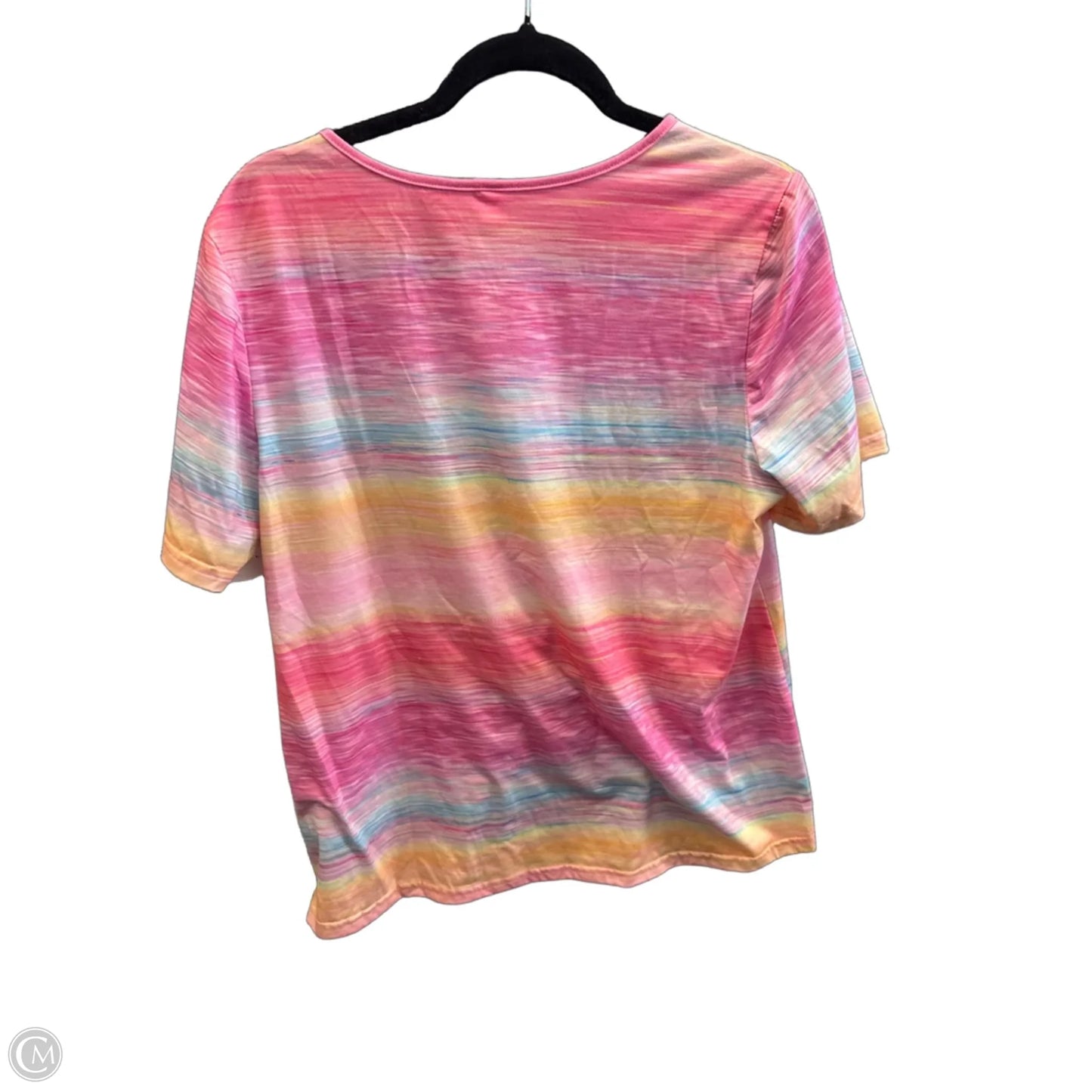 Top Short Sleeve By Cmf In Pink, Size: L