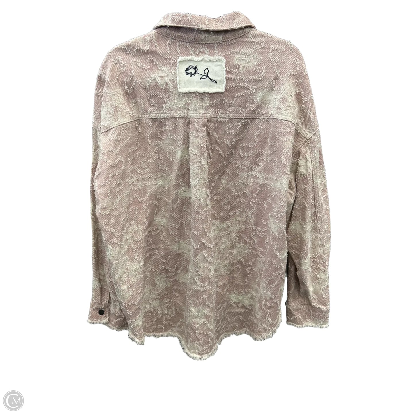 Jacket Shirt By Pol In Pink, Size: M