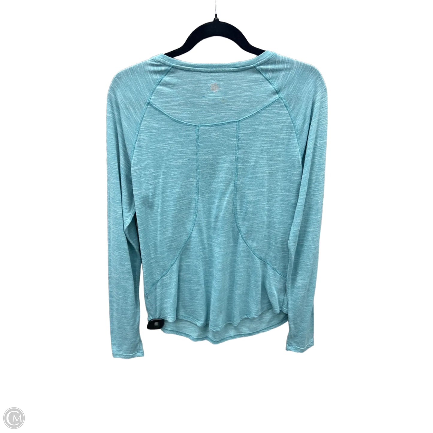 Athletic Top Long Sleeve Collar By Tek Gear In Blue, Size: M