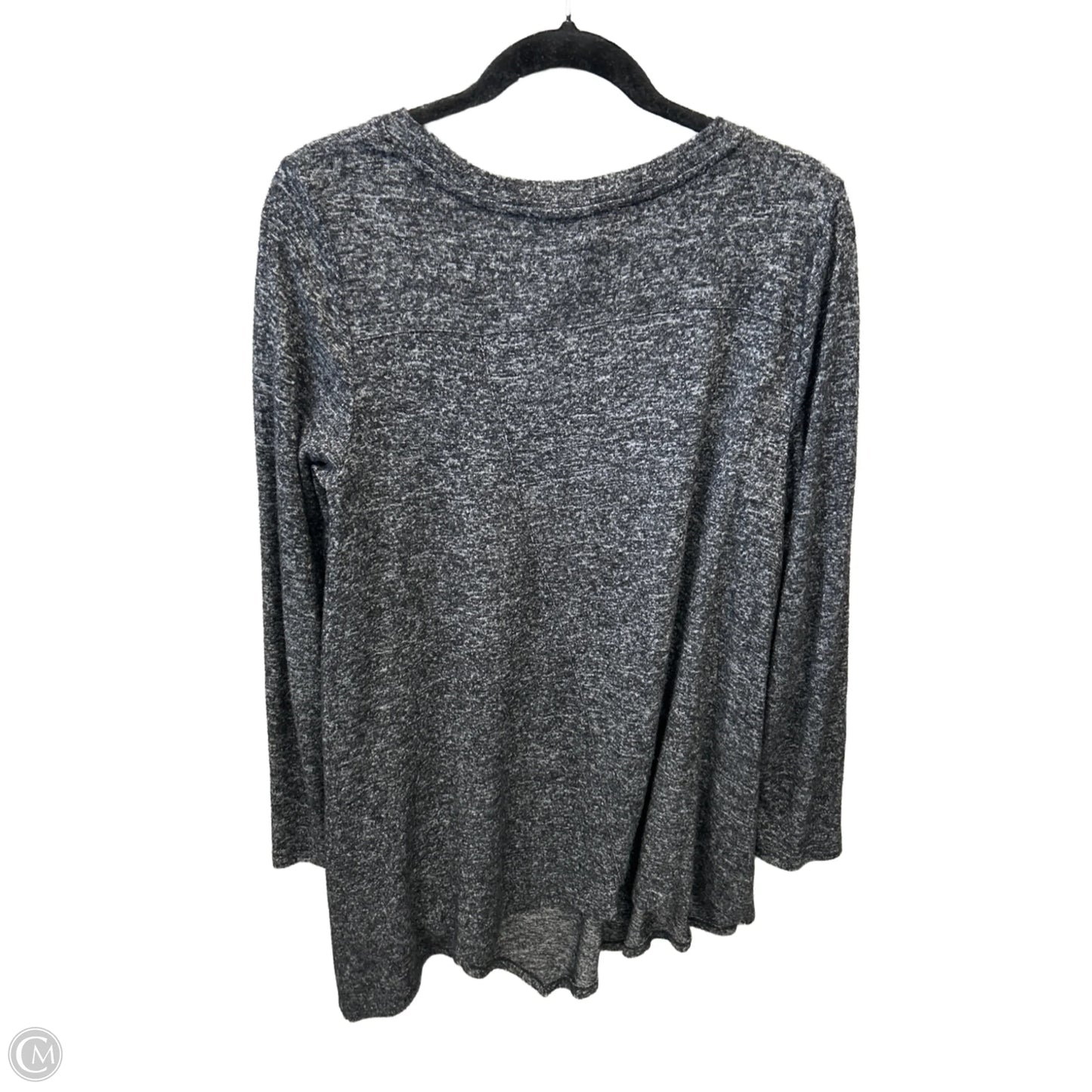 Top Long Sleeve By Workshop In Grey, Size: M