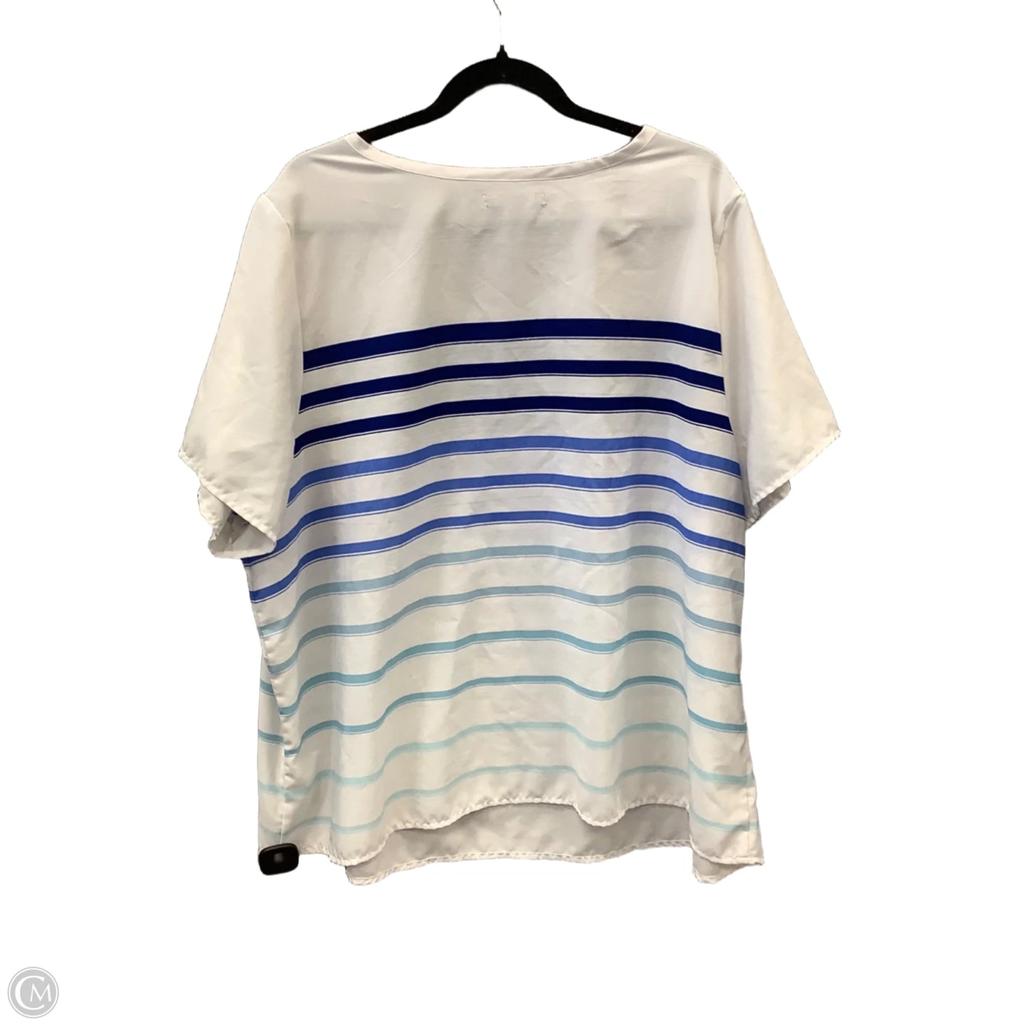 Top Short Sleeve By Jessica London In Striped Pattern, Size: Xxl
