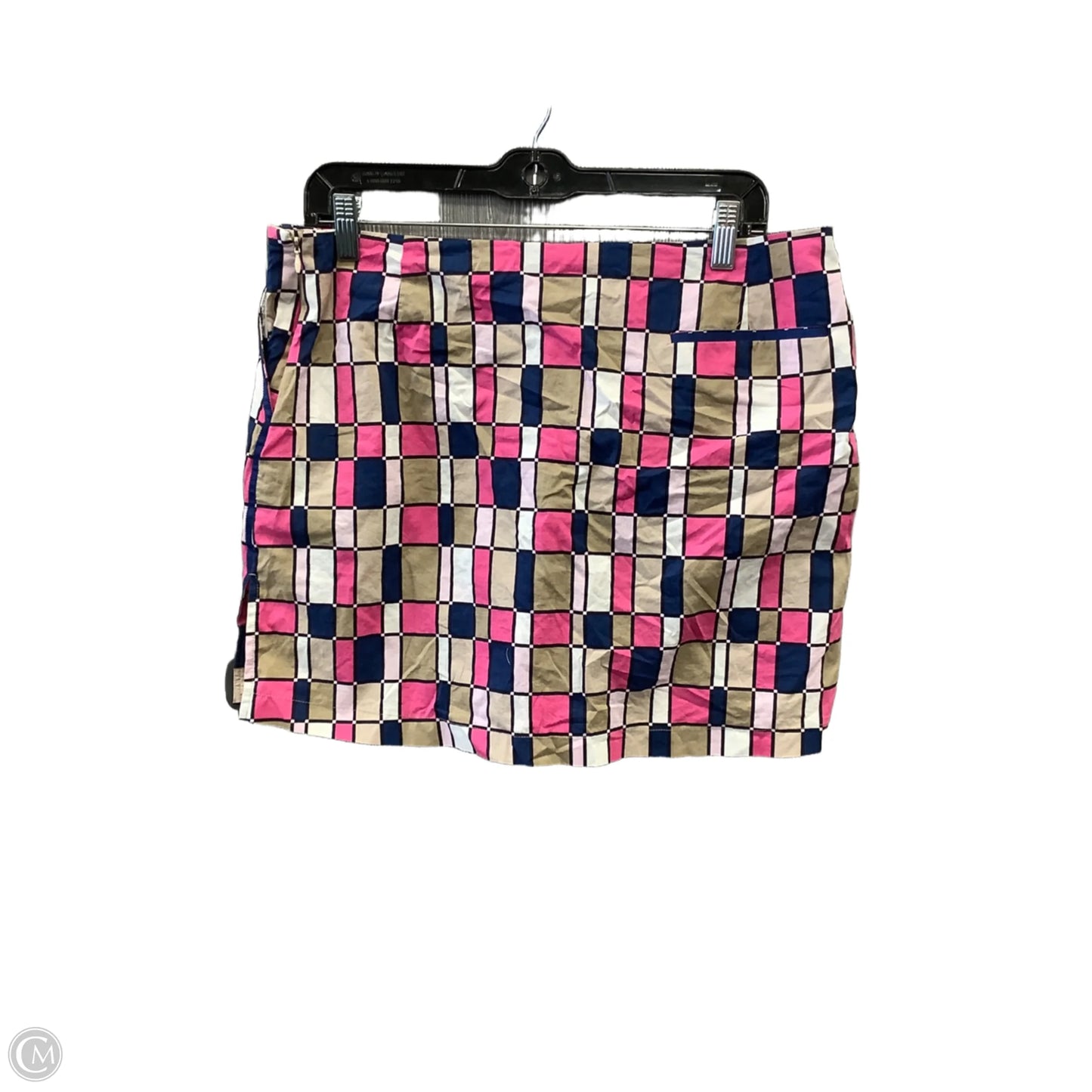 Skirt Mini & Short By Clothes Mentor In Pink & Tan, Size: 14