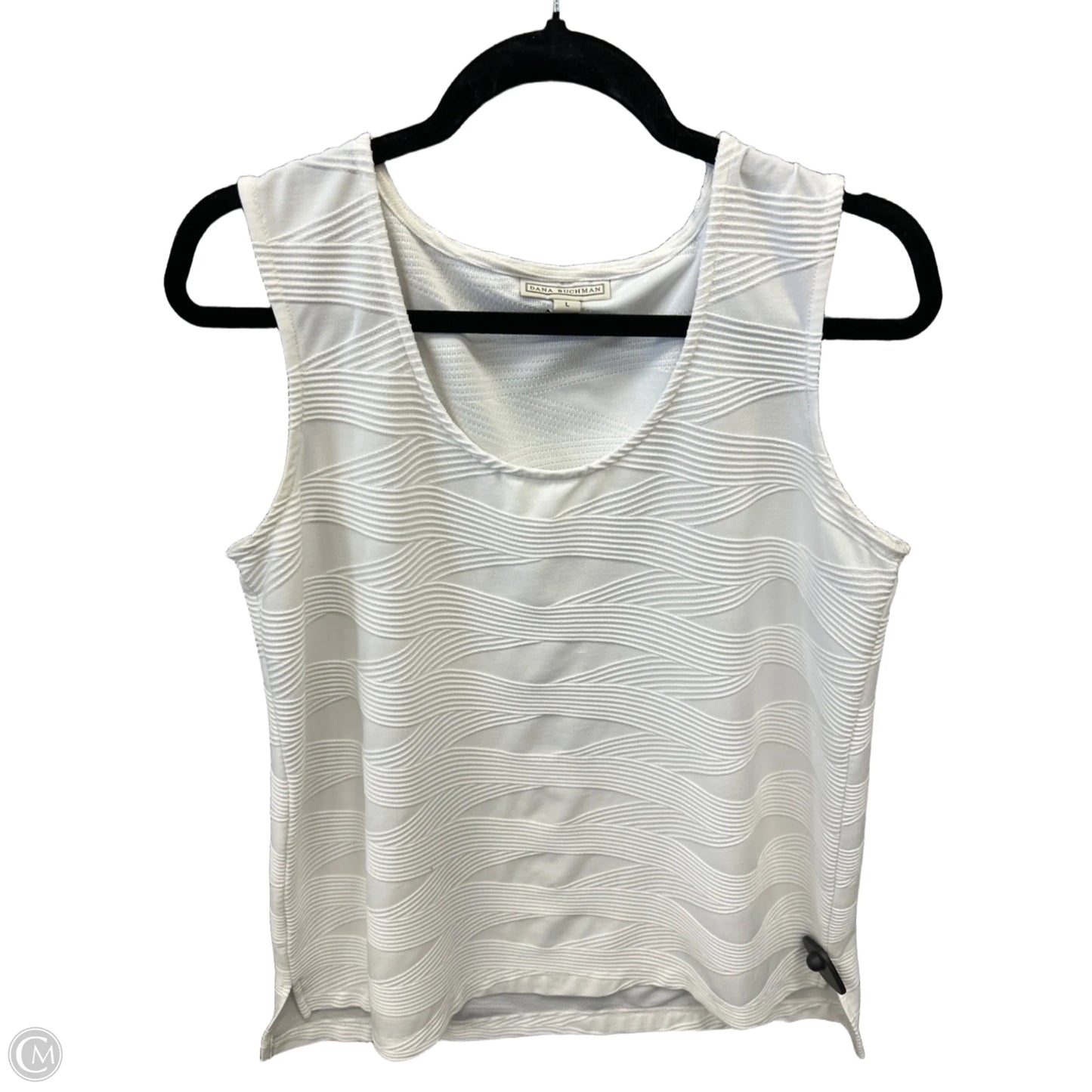 Top Sleeveless By Dana Buchman In White, Size: L
